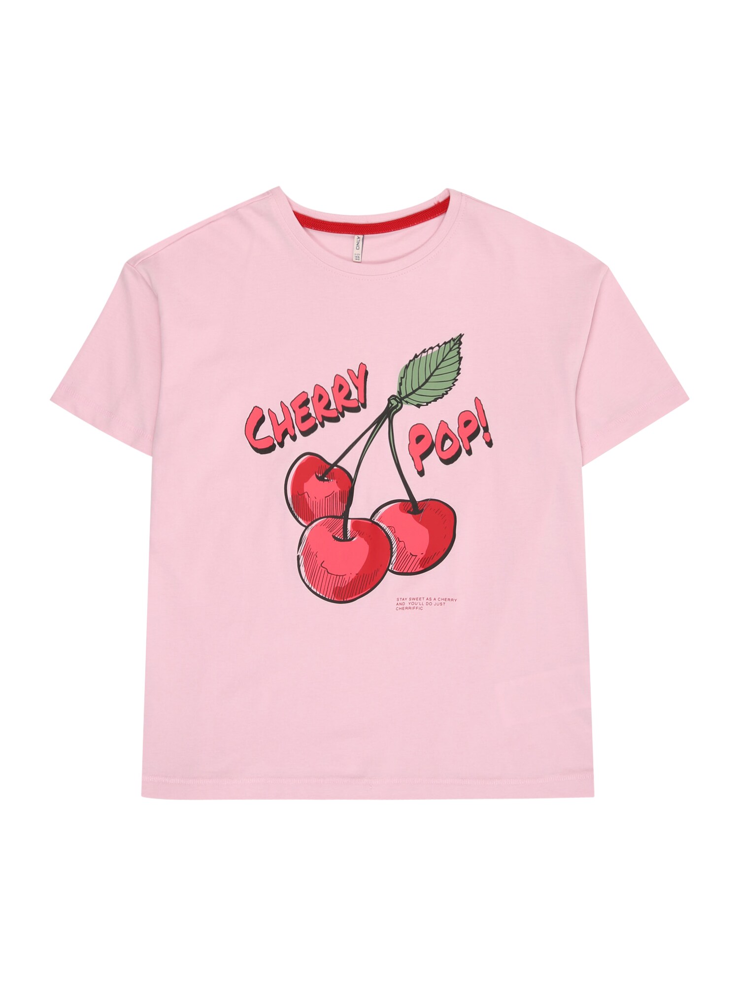 ONLY GIRLS Póló 'KOGCHARLOTTE'  jáde / rózsaszín / vörösáfonya / fekete akciós termékkép 1