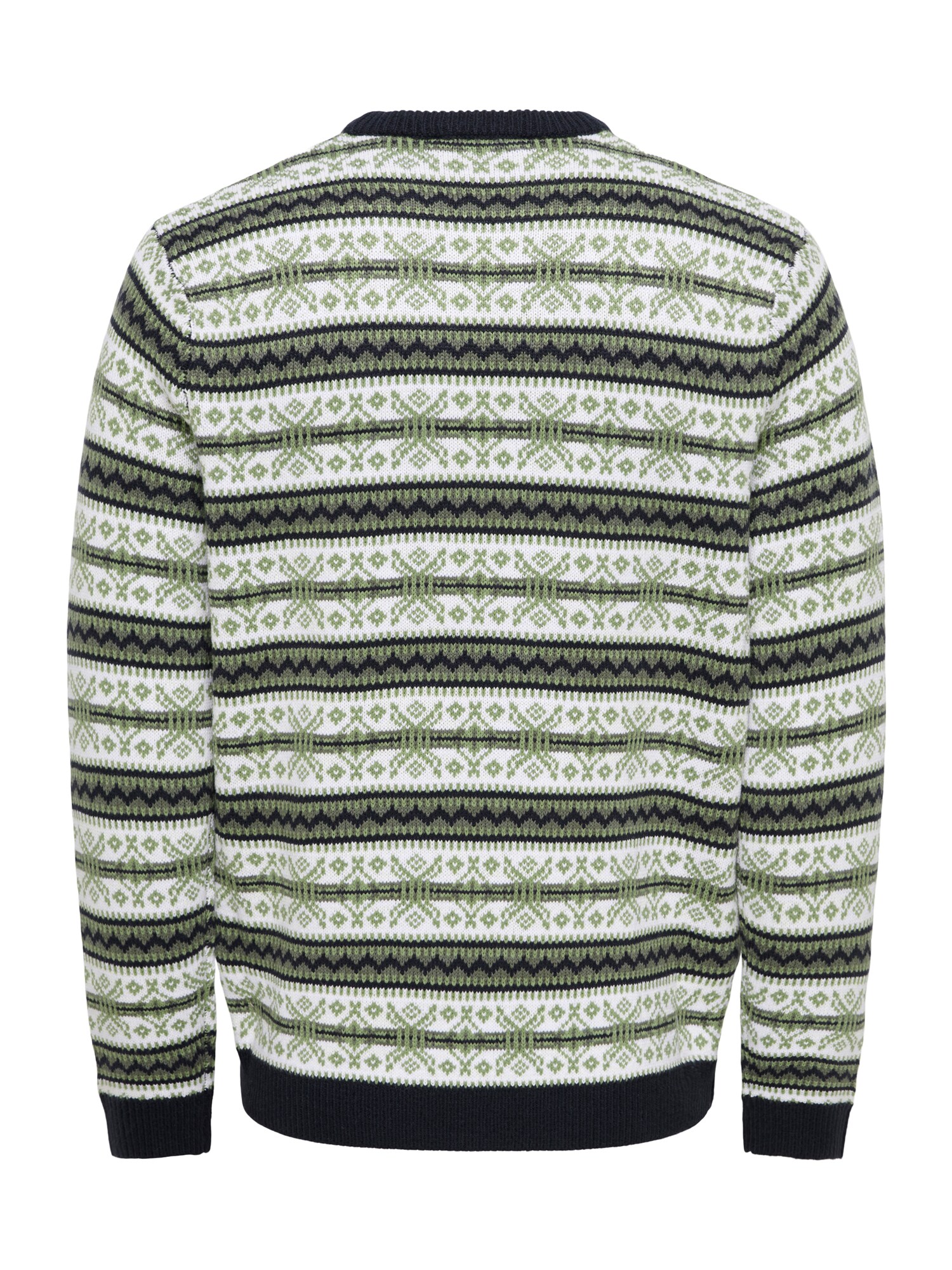 Only & Sons Sveter 'ONSHARRY'  zelená / biela (obrázok 5)