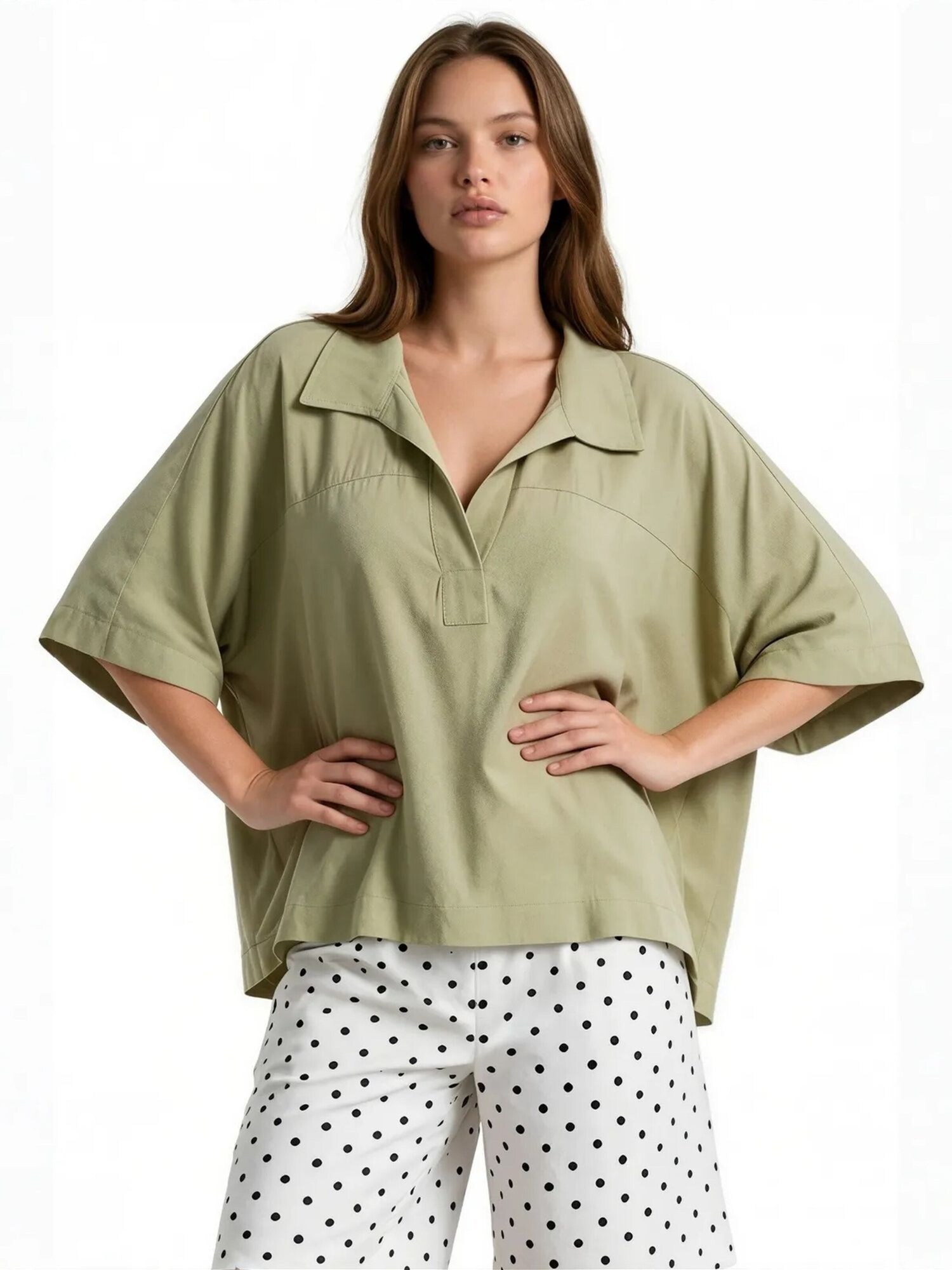 Busem Bluza 'Blusen' pastelno zelena