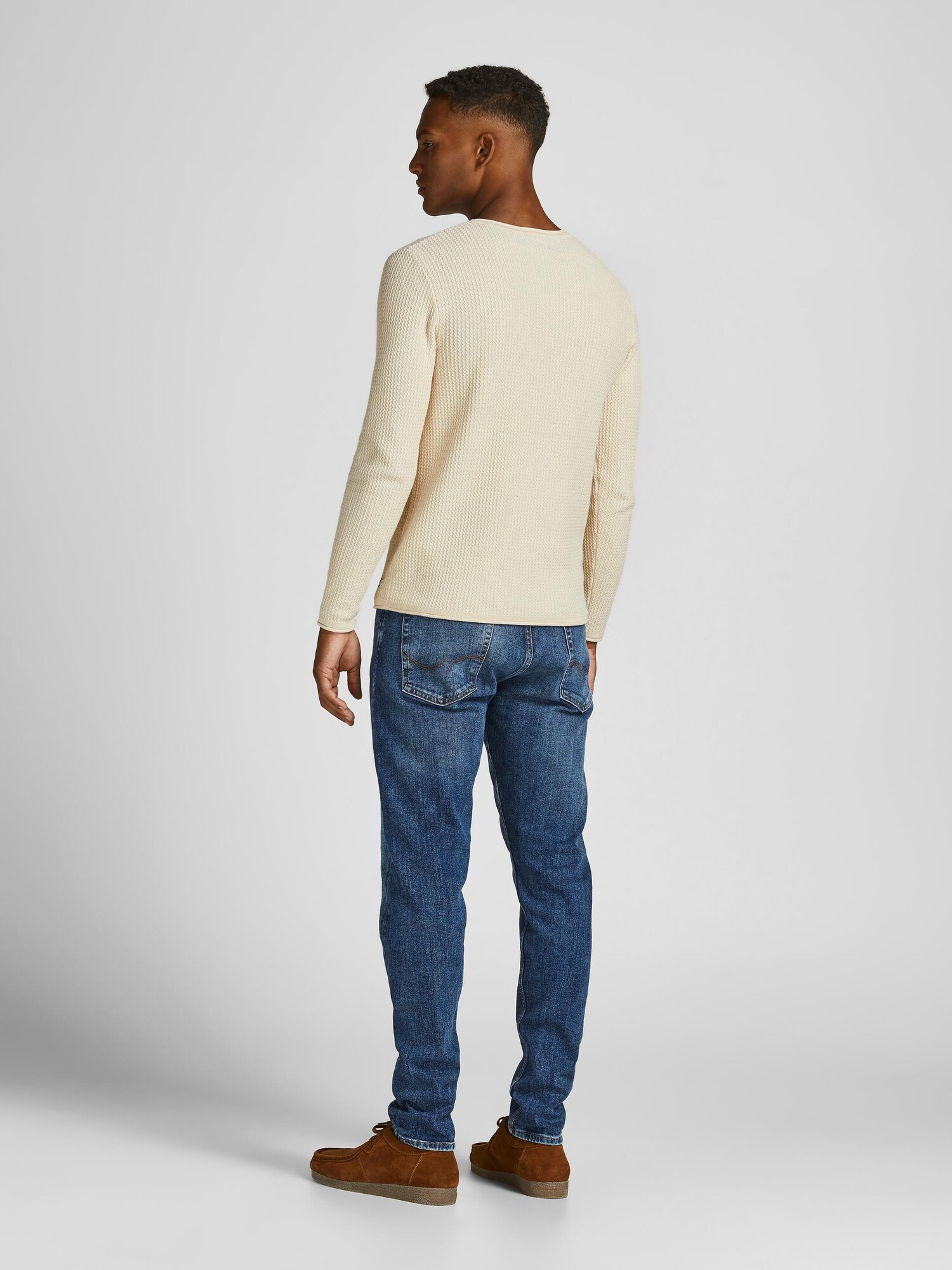 JACK & JONES Sveter 'Carlos' krémová (obrázok 5)
