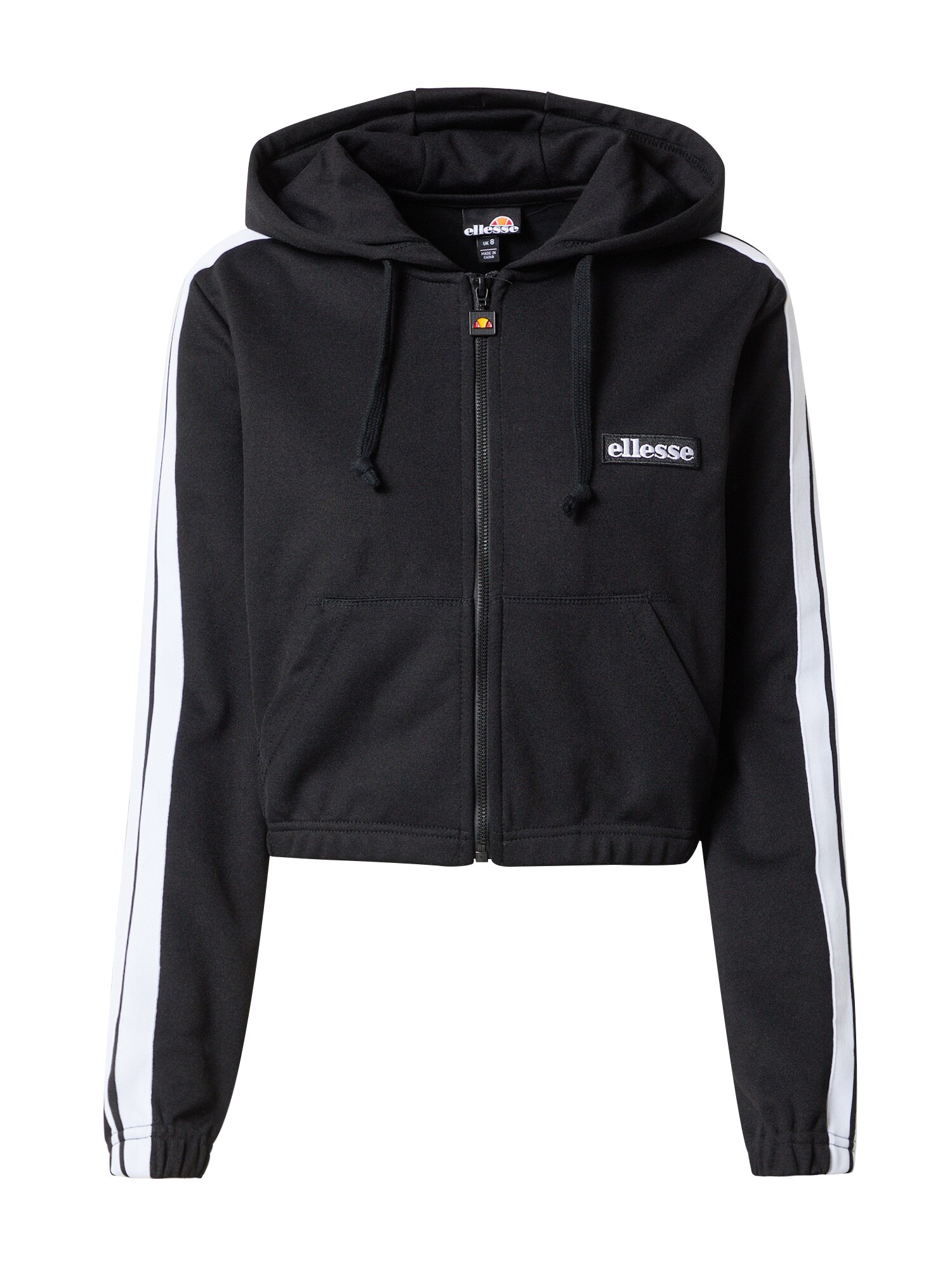 ELLESSE Tepláková bunda 'Roksana'  čierna / biela