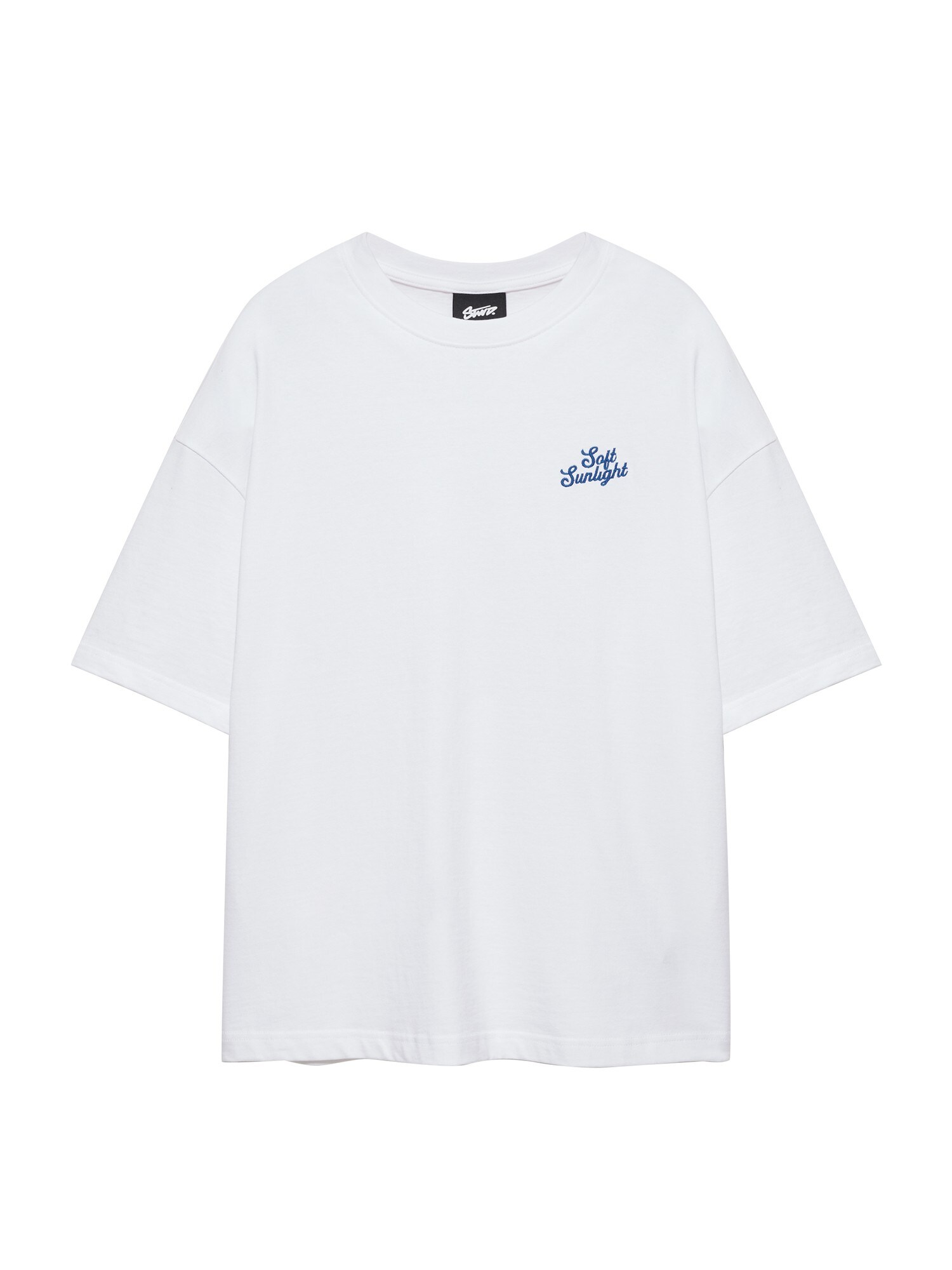 Pull&Bear Tricou SUMMER PEACH alb