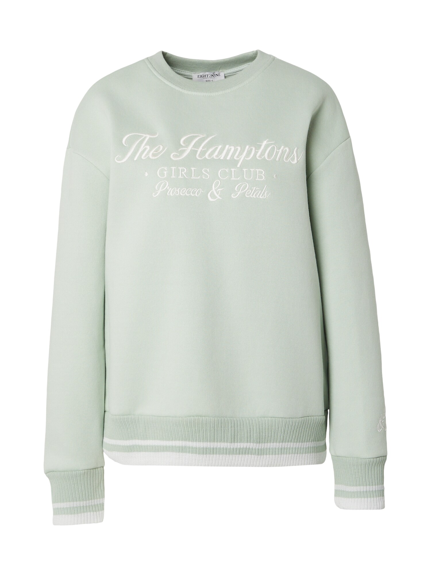 Eight2Nine Sweater majica  svijetlozelena / bijela