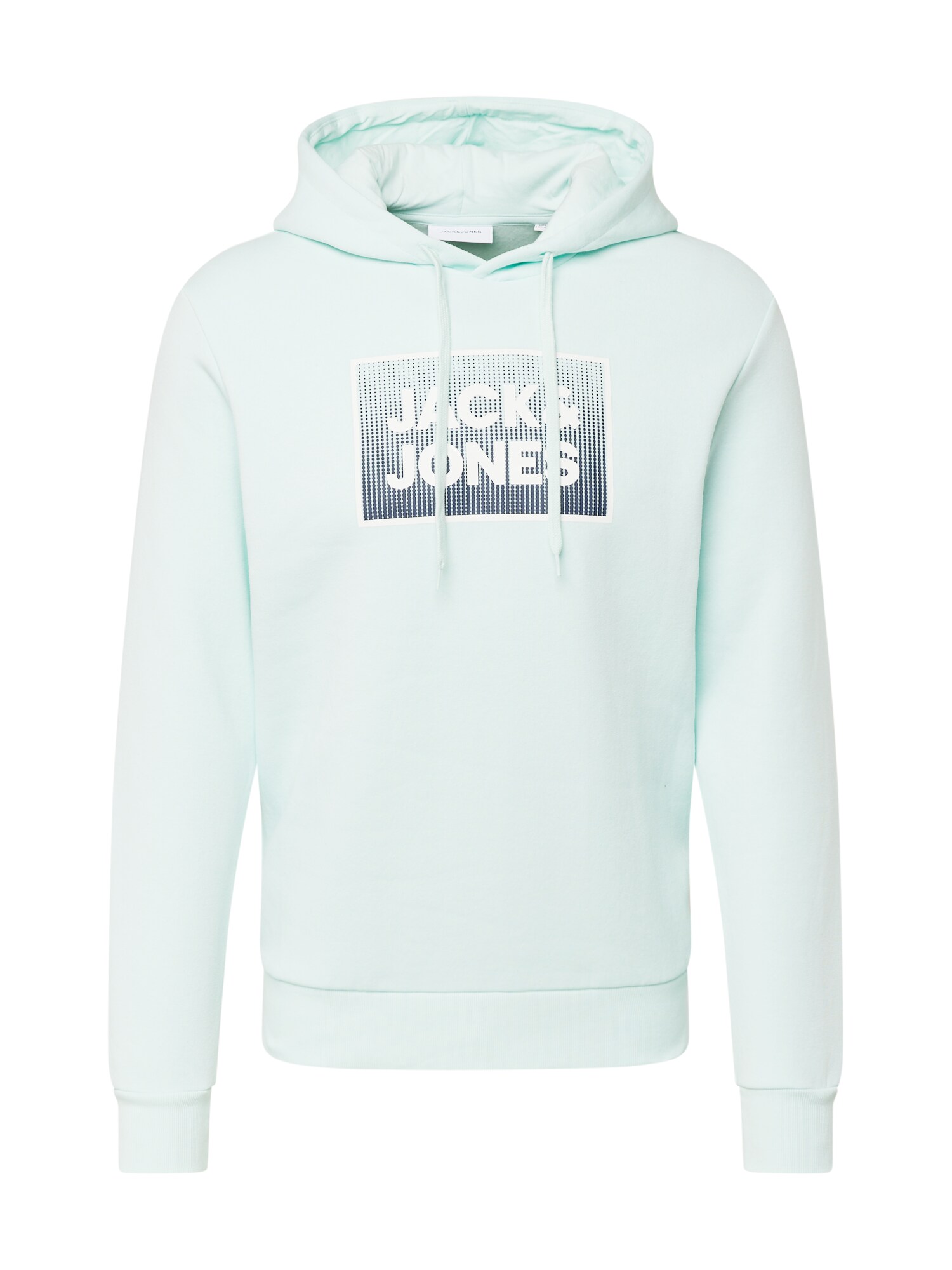 JACK & JONES Mikina 'JJSTEEL'  tyrkysová / tmavomodrá / biela