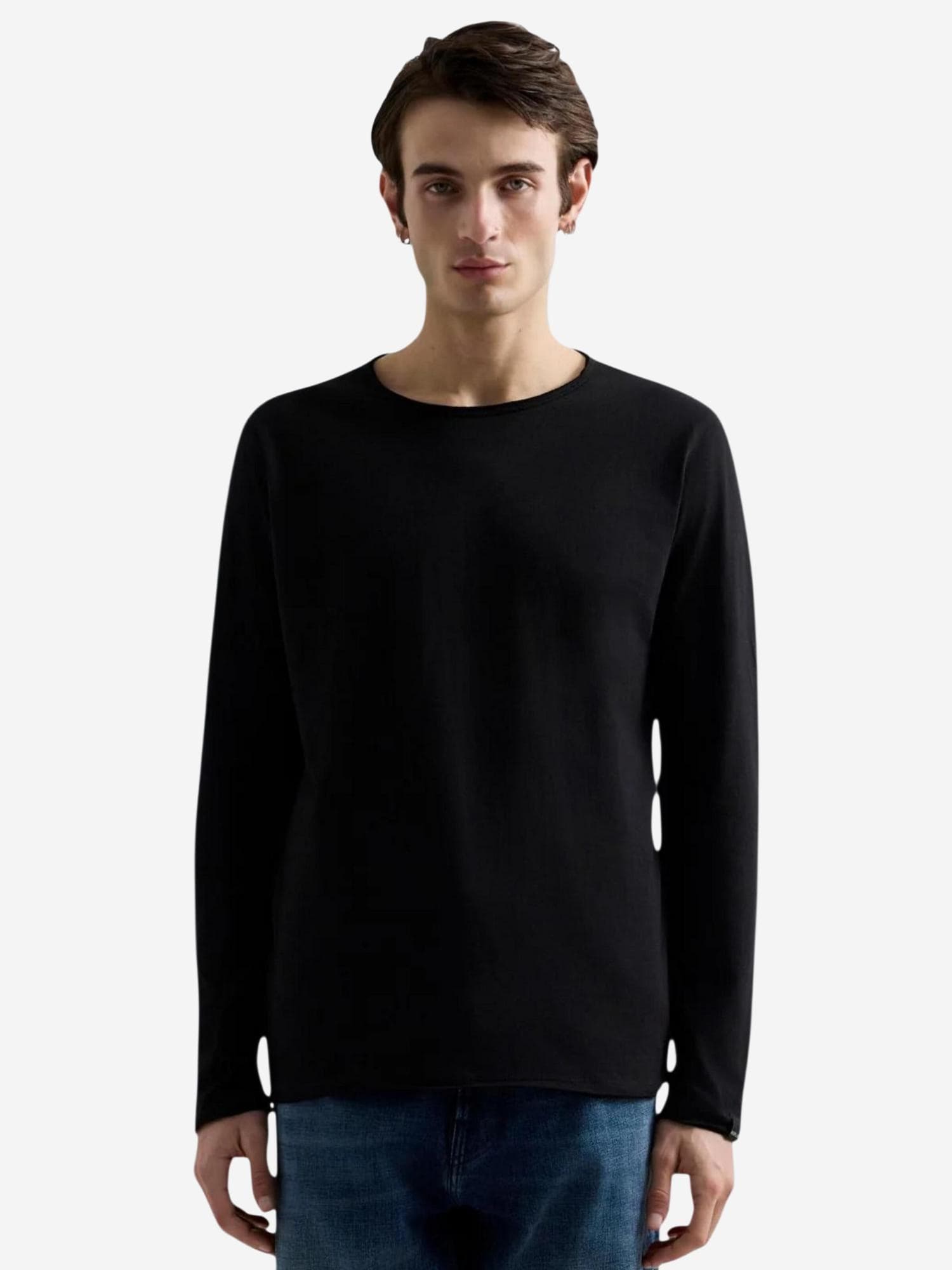 REPLAY Tricou BASIC JERSEY 30/1 M3592A.000.2660 negru