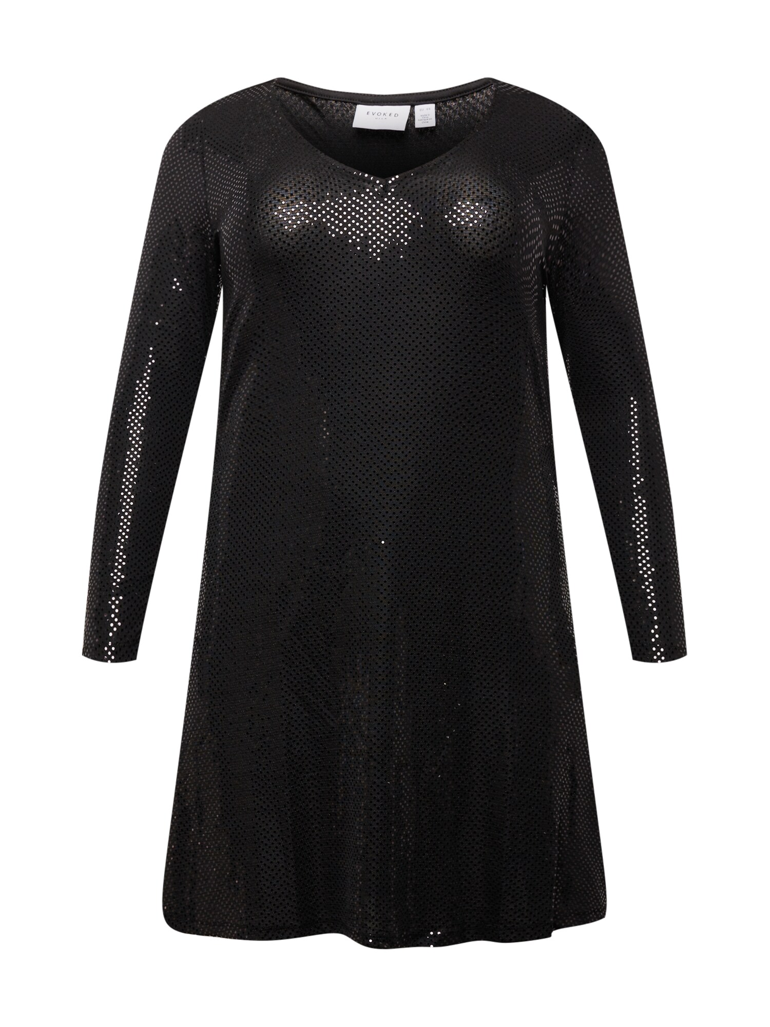 EVOKED Vestido 'Glitta'  preto / prata