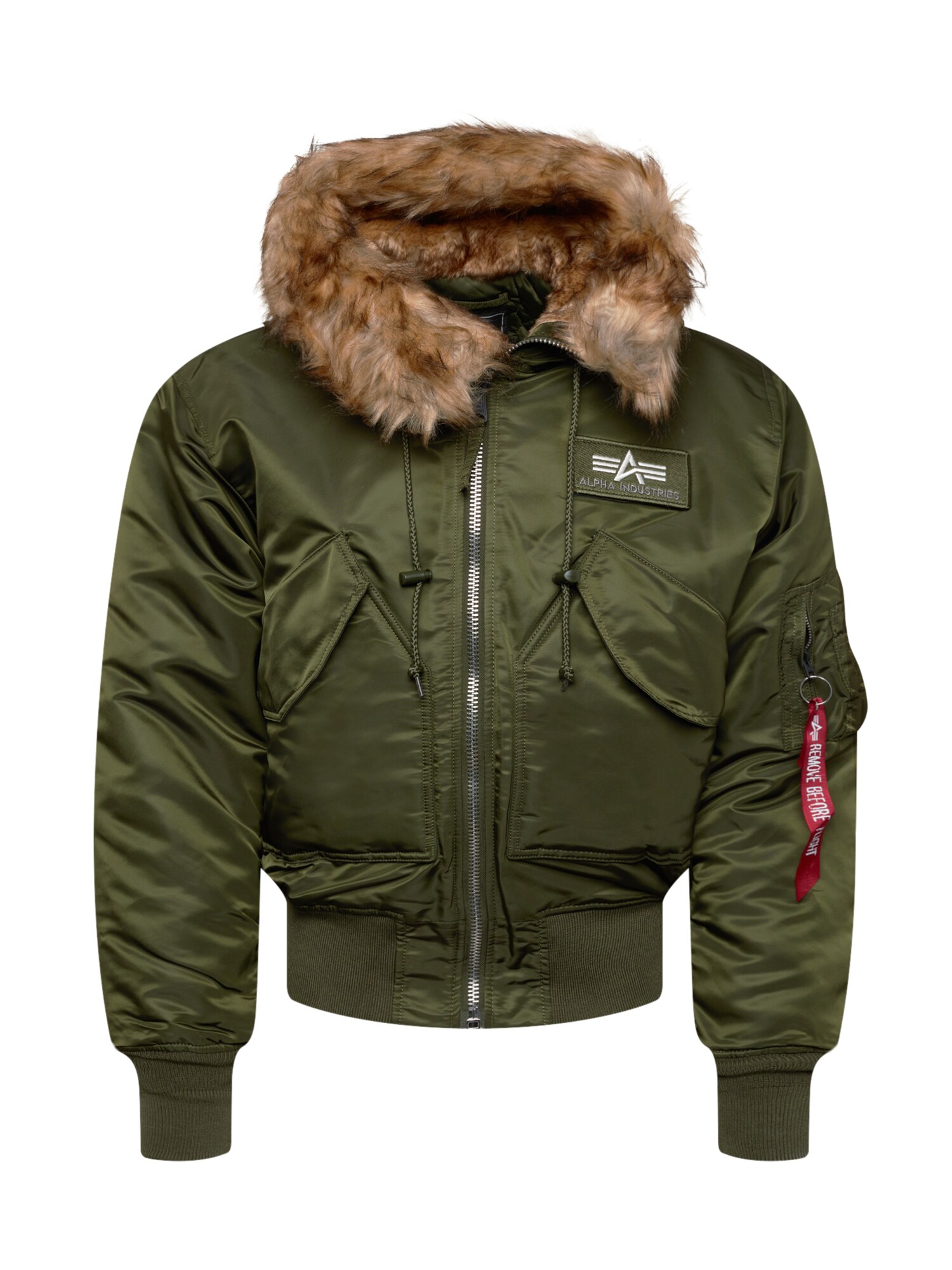 ALPHA INDUSTRIES Zimná bunda '45P'  olivová / biela