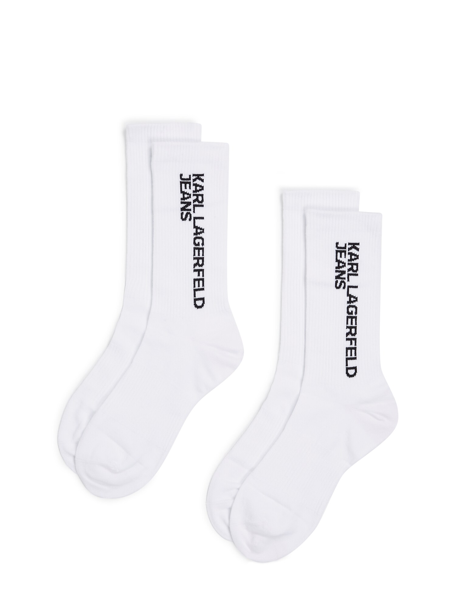 KARL LAGERFELD JEANS Șosete  negru / alb