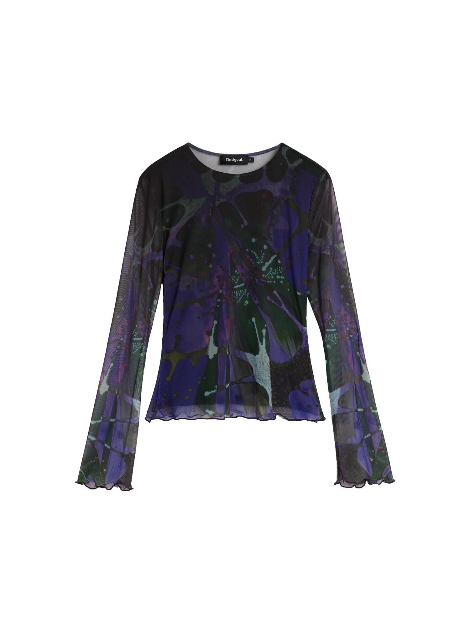 Desigual Tricou turcoaz / albastru violet / negru
