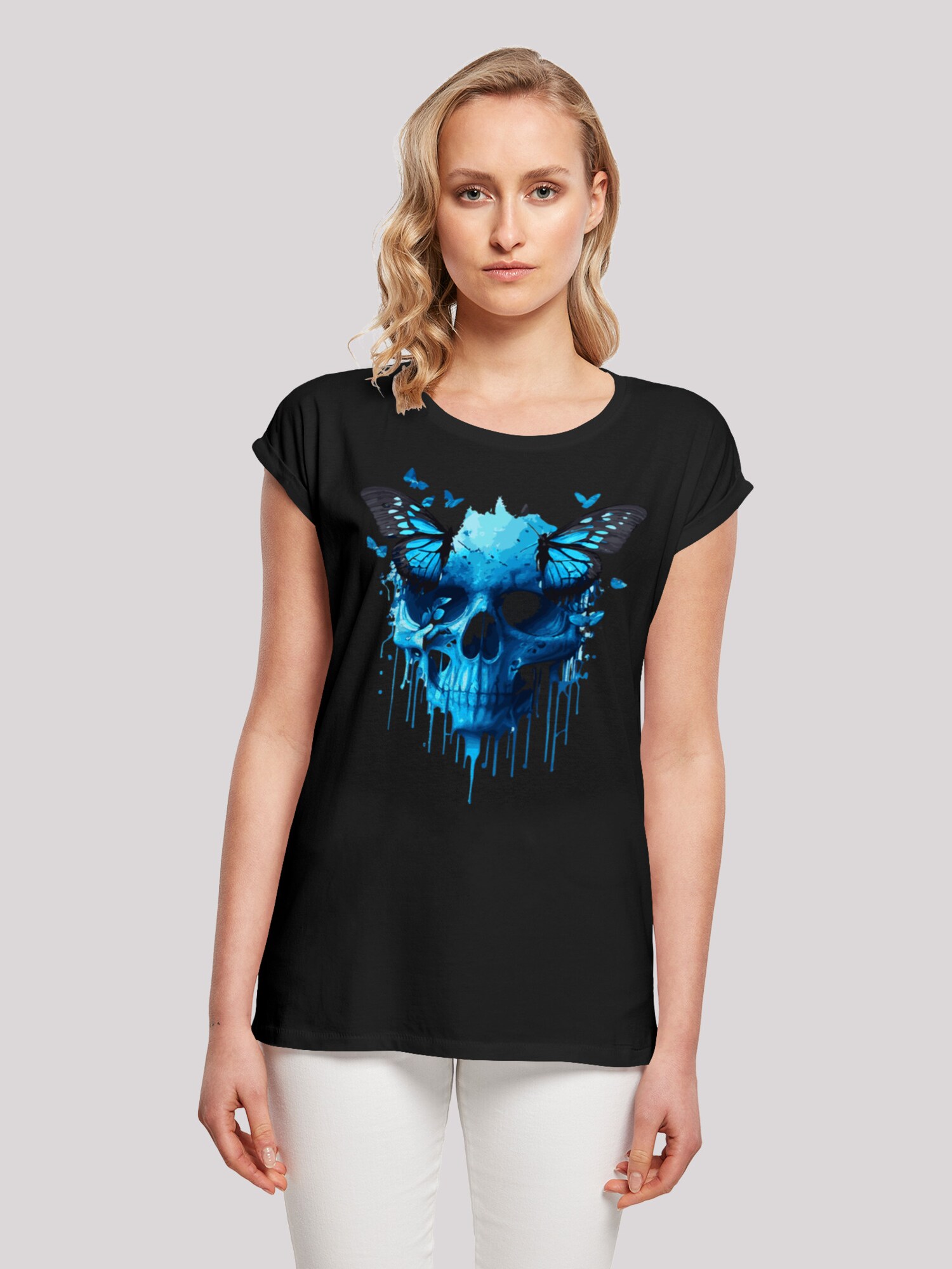 Thumbnail - T-Shirt 'Totenkopf mit Schmetterling'