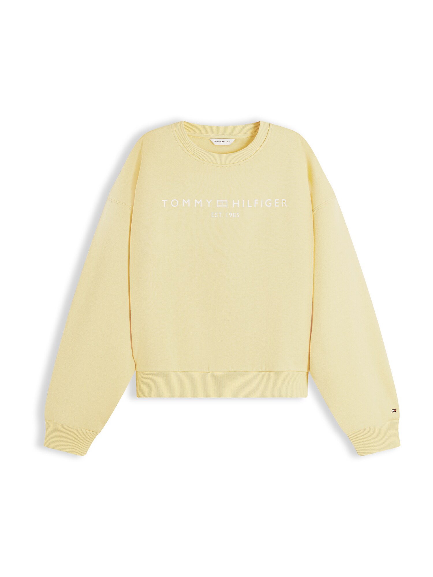 TOMMY HILFIGER Majica 'Logo Relaxed'  rumena / bela