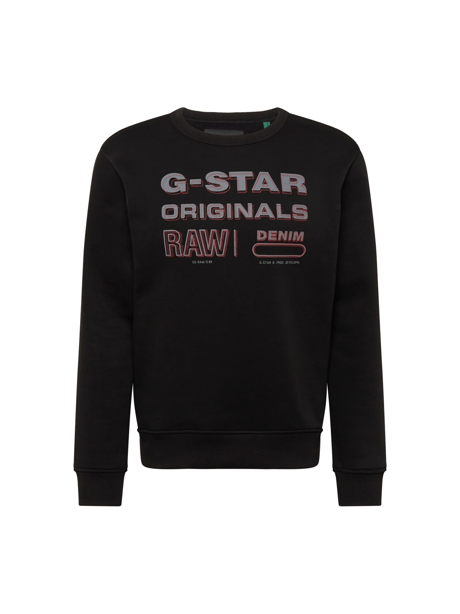 G-Star RAW Sweatshirt grau / rot / schwarz