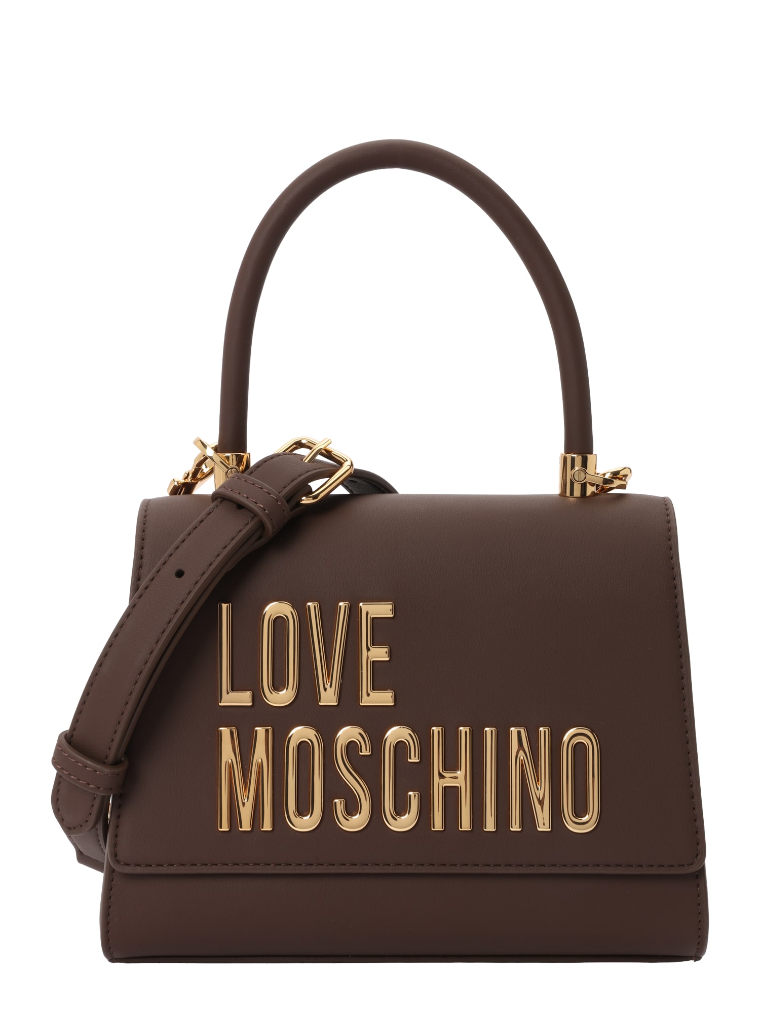Love Moschino Kabelka  tmavohnedá / zlatá