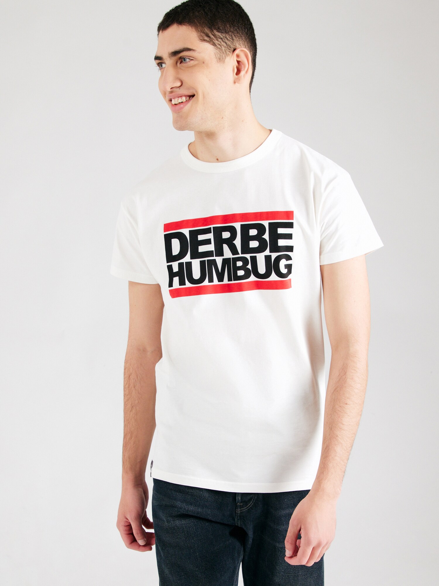 Derbe Póló 'Humbug'  piros / fekete / piszkosfehér termék 2. képe