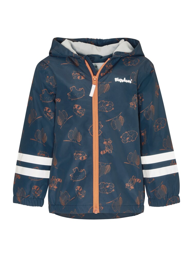 PLAYSHOES Funktionsjacke Jungen Größe 110 marine / grau / mandarine