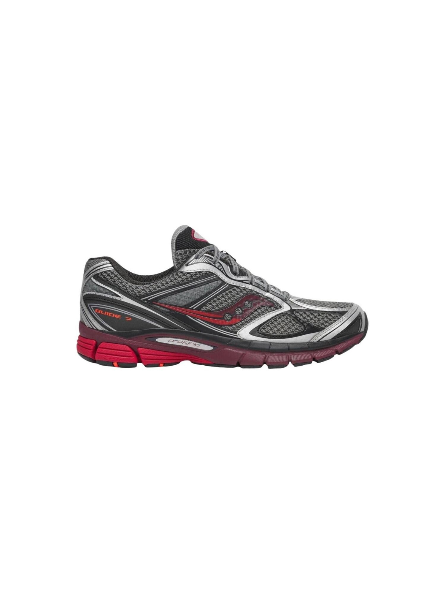 saucony Zapatillas deportivas bajas 'PROGRID GUIDE 7' gris oscuro / rojo oscuro / negro / plata