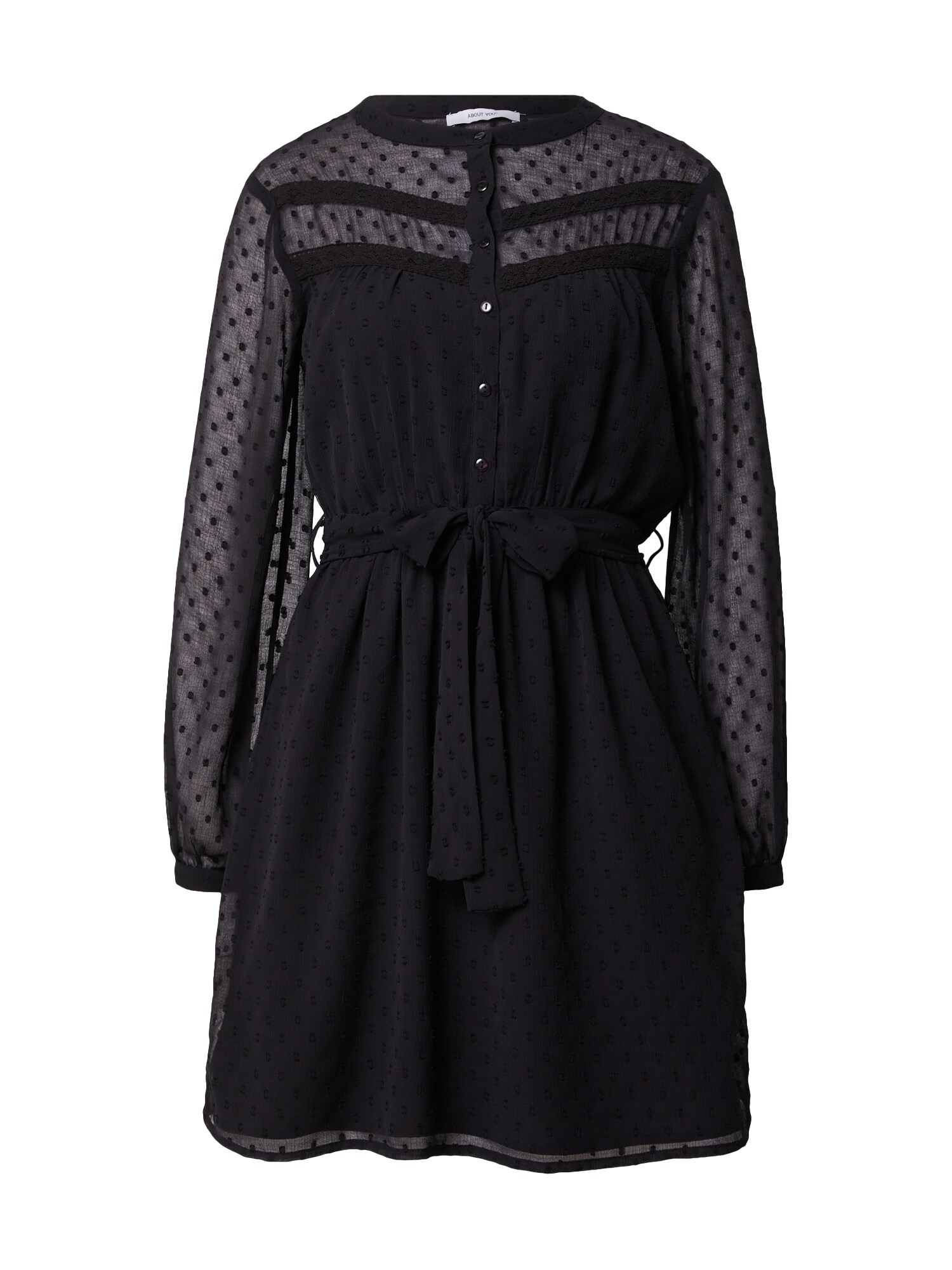 About You Rochie Tip Bluza 'rosa'  Negru