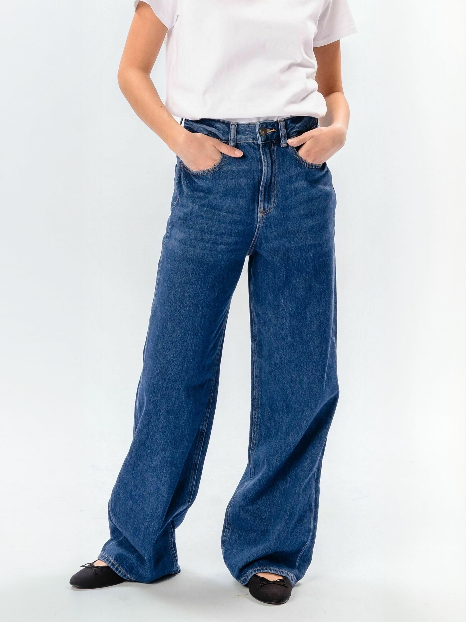 Teeshoppen Jeans ' Wide ' Blauw Gemêleerd