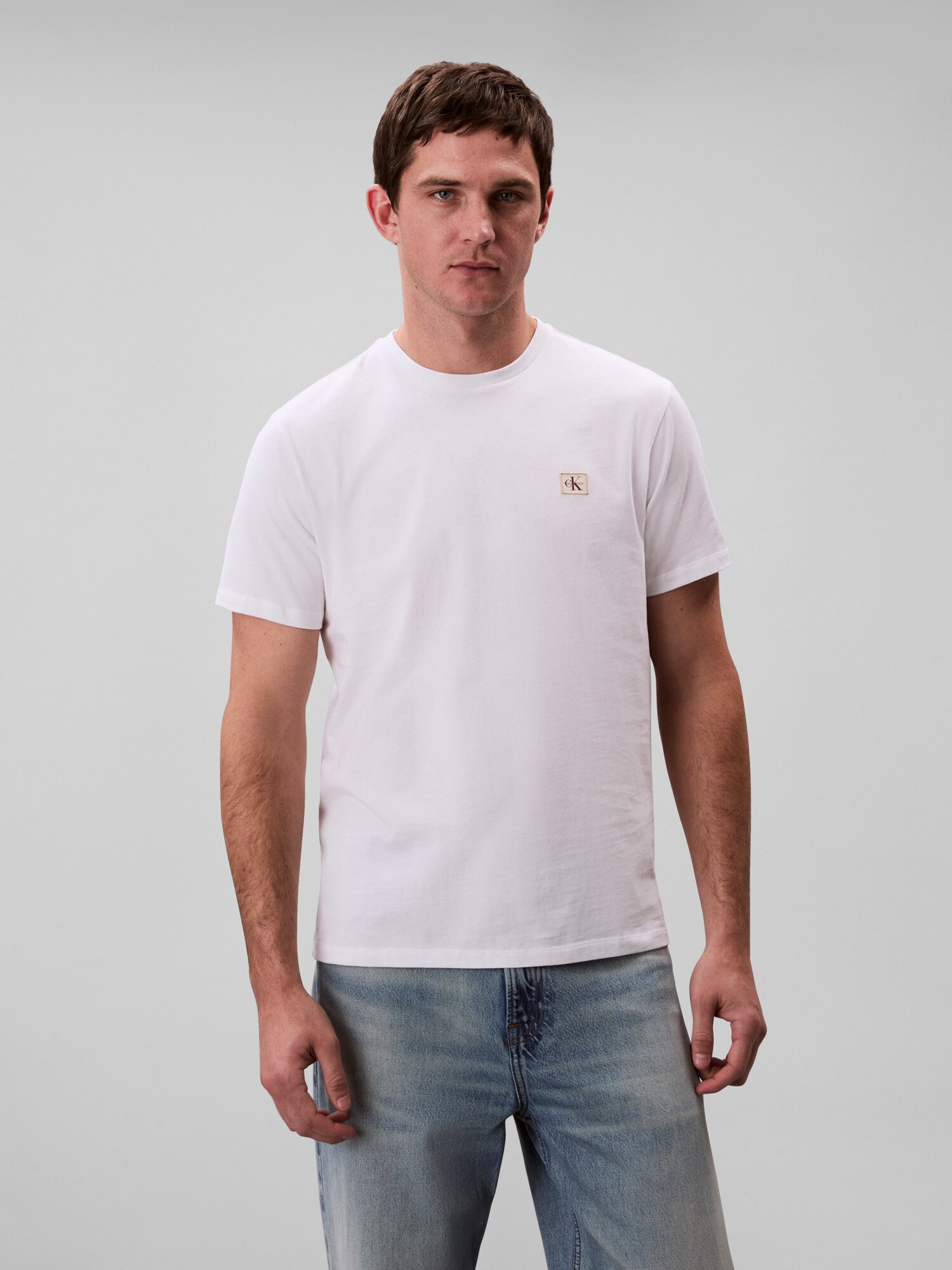 Calvin Klein Jeans Póló  krém / vérvörös / fehér termék 2. képe