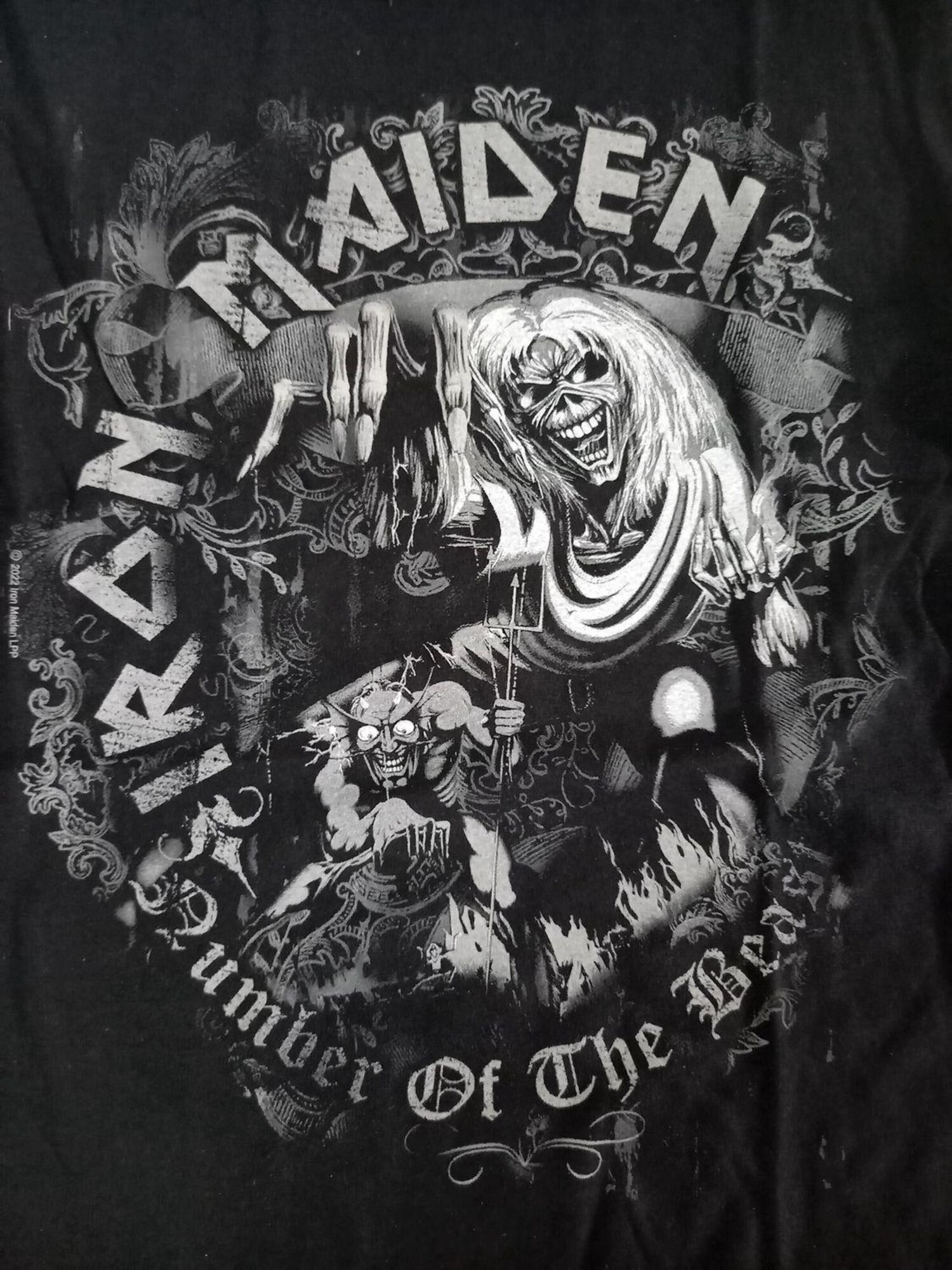 Iron Maiden Camiseta 'Iron Maiden Number of the Beast Watermark T-Shirt' negro – imagen 3