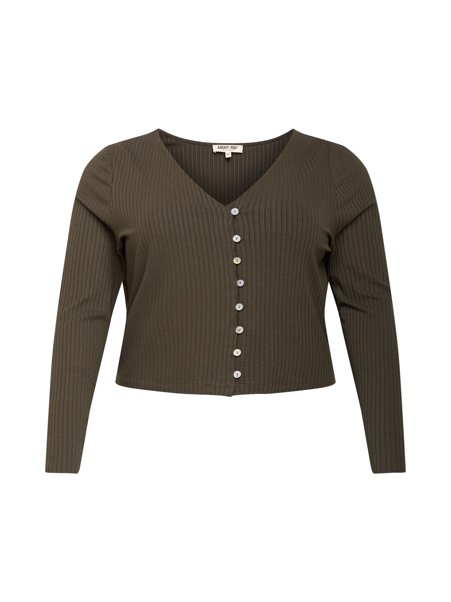ABOUT YOU Curvy Póló 'Selena'  khaki akciós termékkép 1
