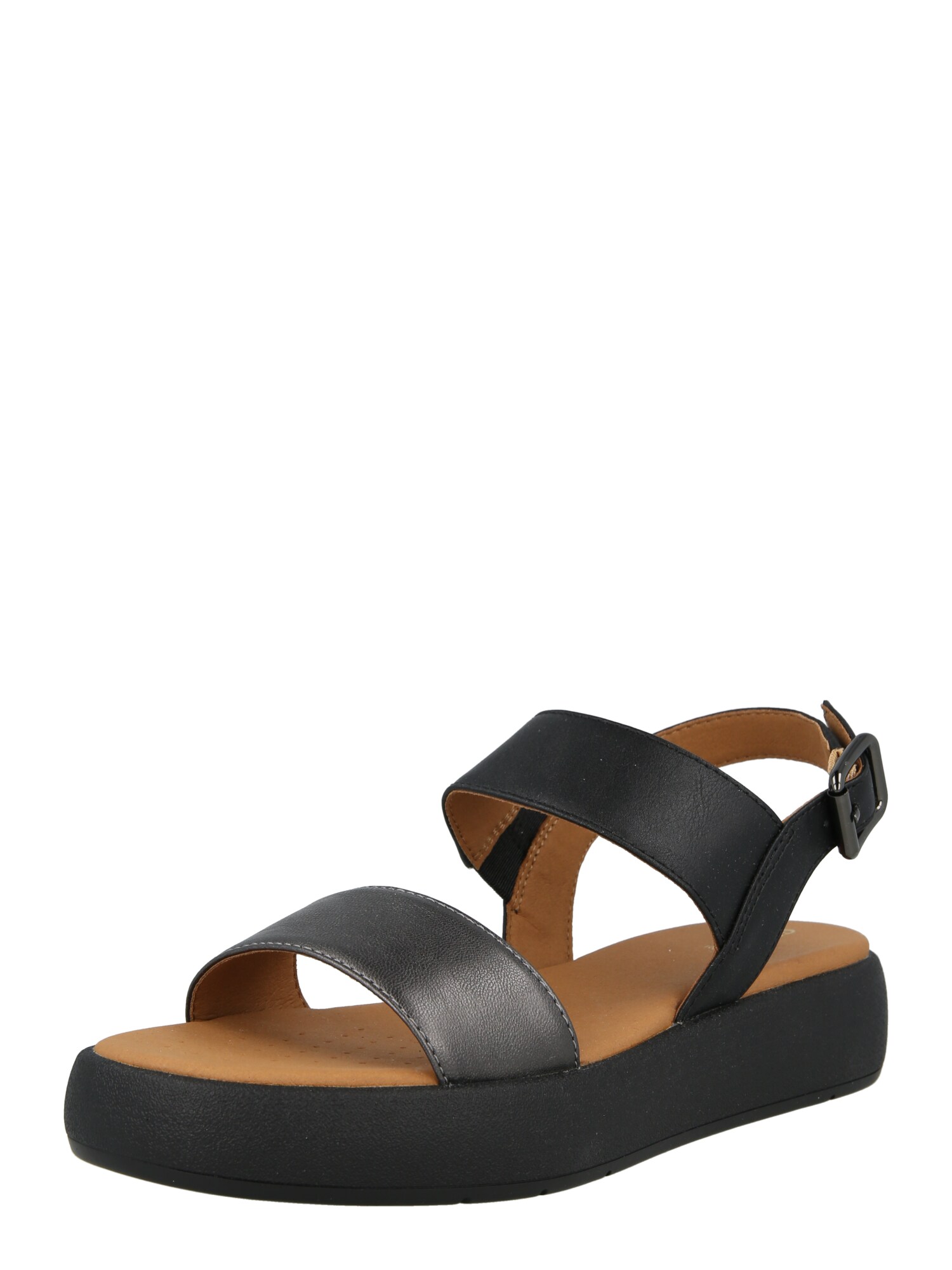 GEOX Sandale 'CAMALEI'  gri argintiu / negru