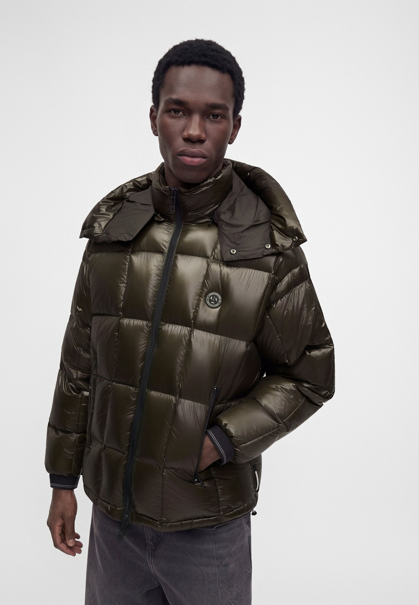 ARMANI EXCHANGE Chaqueta de invierno verde oscuro – imagen 6
