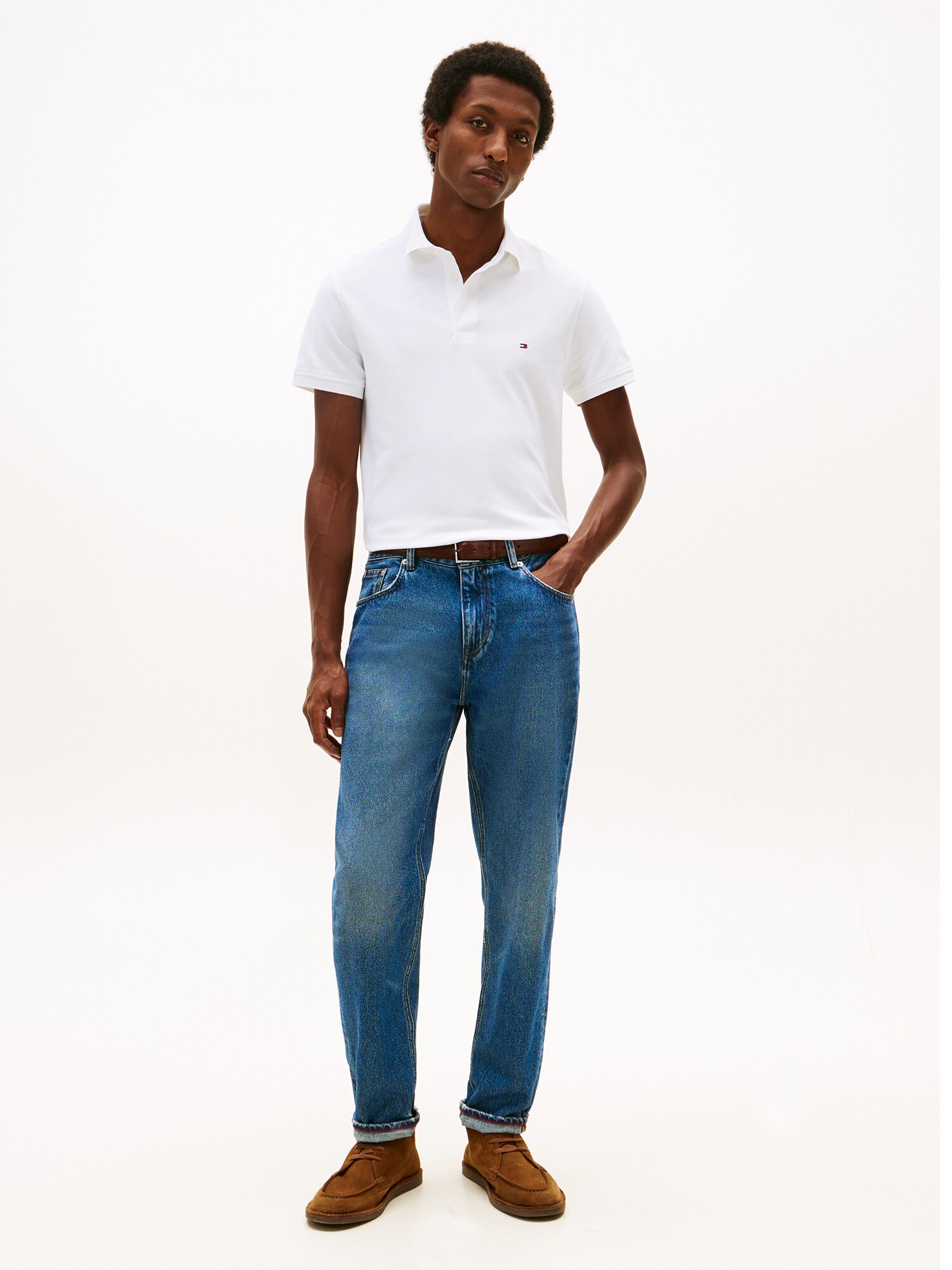 TOMMY HILFIGER Tričko 'CORE 1985' námornícka modrá / červená / biela (obrázok 4)