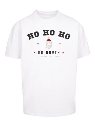 F4NT4STIC Shirt ‘Ho Ho Ho Santa Claus’ Rood / Zwart / Wit