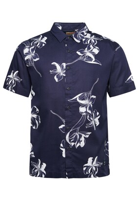 Superdry Overhemd ‘Hawaii’ Marine / Wit