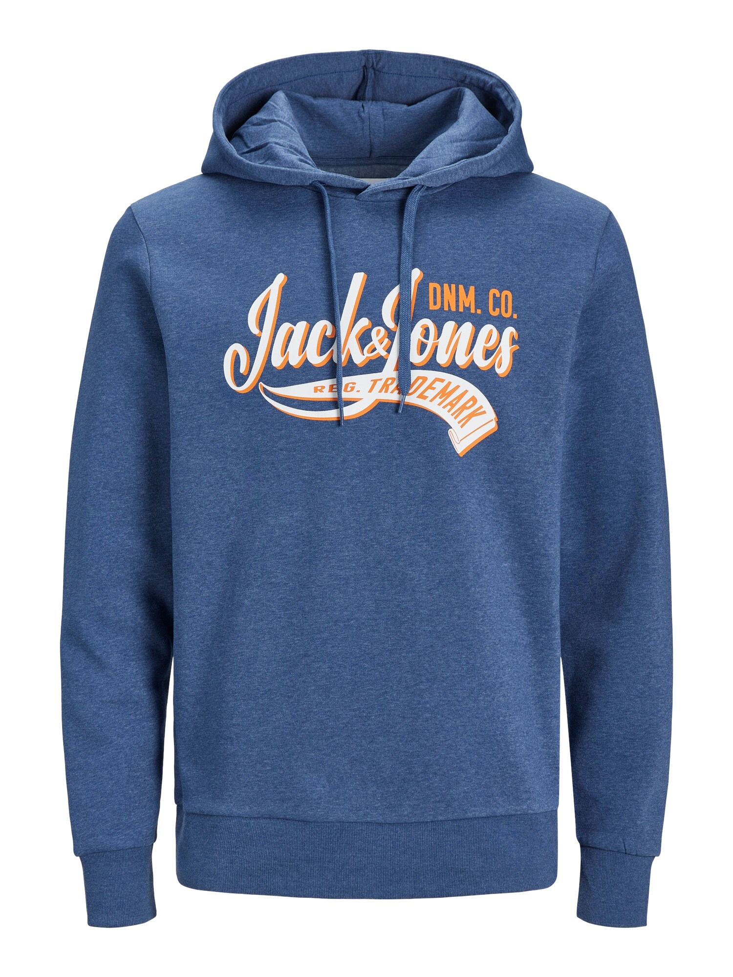 JACK & JONES Mikina  enciánová / tmavooranžová / biela