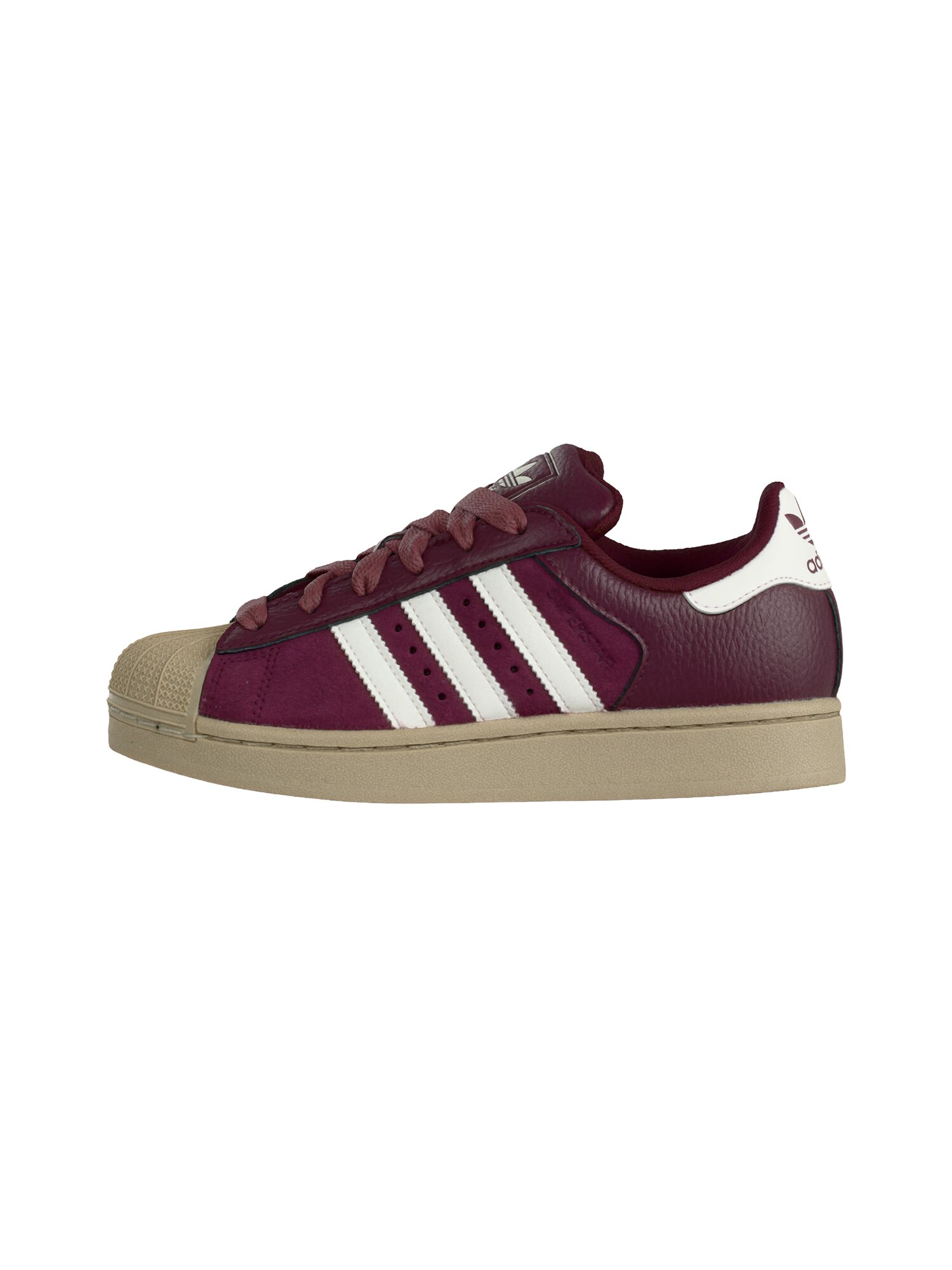 ADIDAS ORIGINALS Tenisky 'SUPERSTAR II J'  bordová / biela