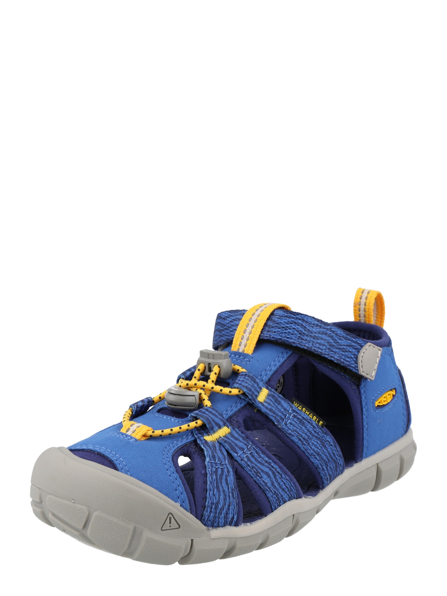 KEEN Atviri batai 'Seacamp' mėlyna / geltona / tamsiai mėlyna