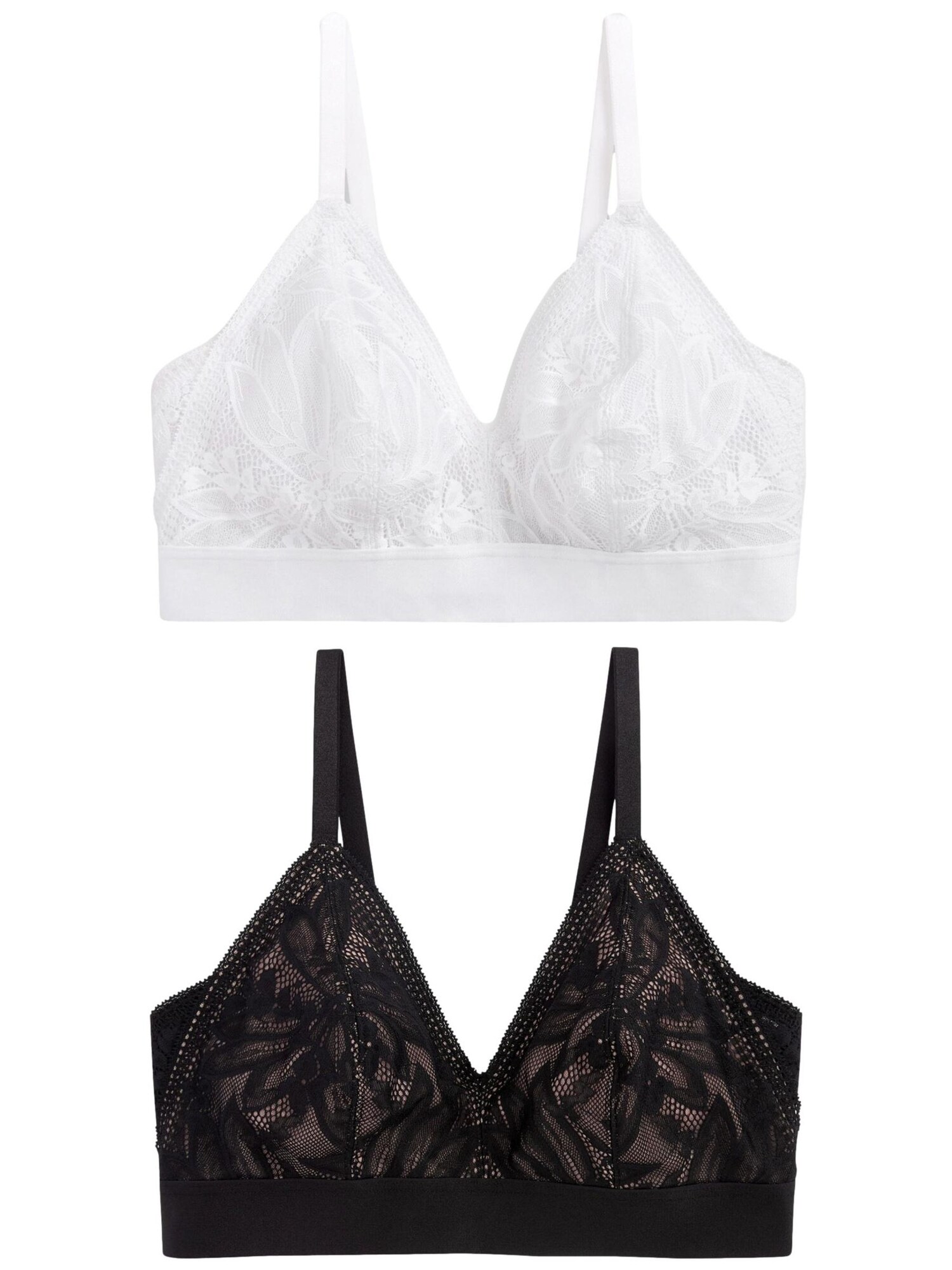 Next Sutien  negru / alb