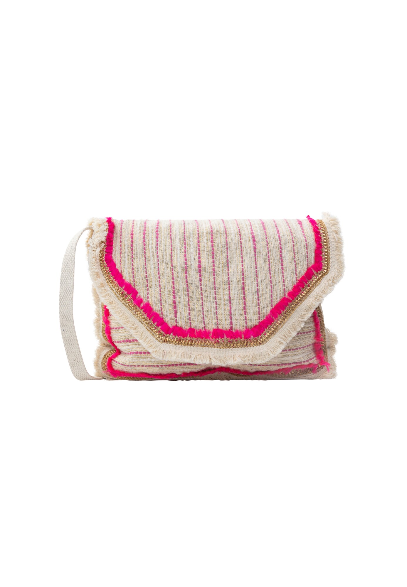 Faina Bolso de hombro beige / rosa