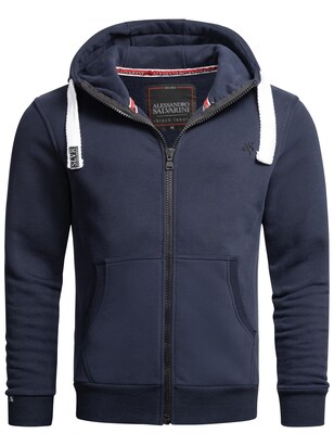 Alessandro Salvarini Sweatvest ‘Vinzent’ Navy / Wit