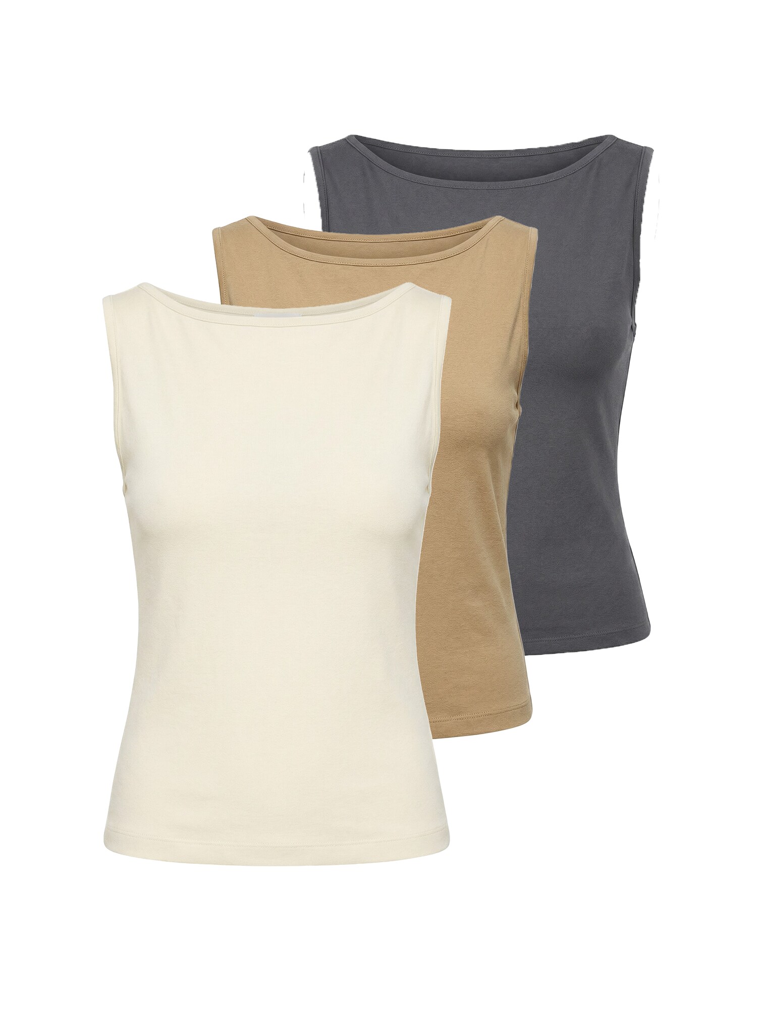 studioselect Top 'Asya'  maro caramel / galben pastel / gri grafit