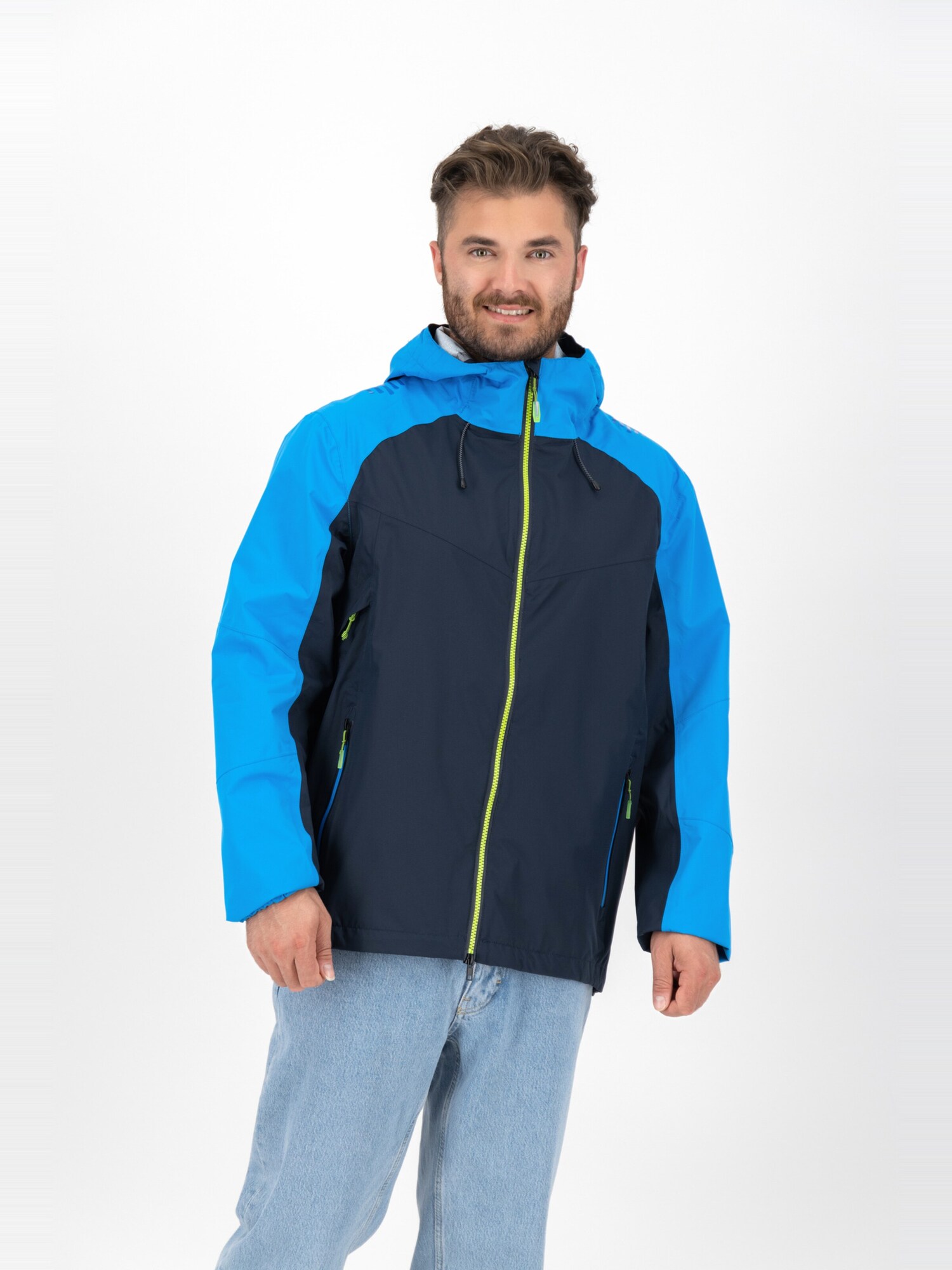 KILLTEC Giacca per outdoor 'Funktionsjacke KOS 38 Herren Outdoorjacke Regenjacke Kapuze' blu