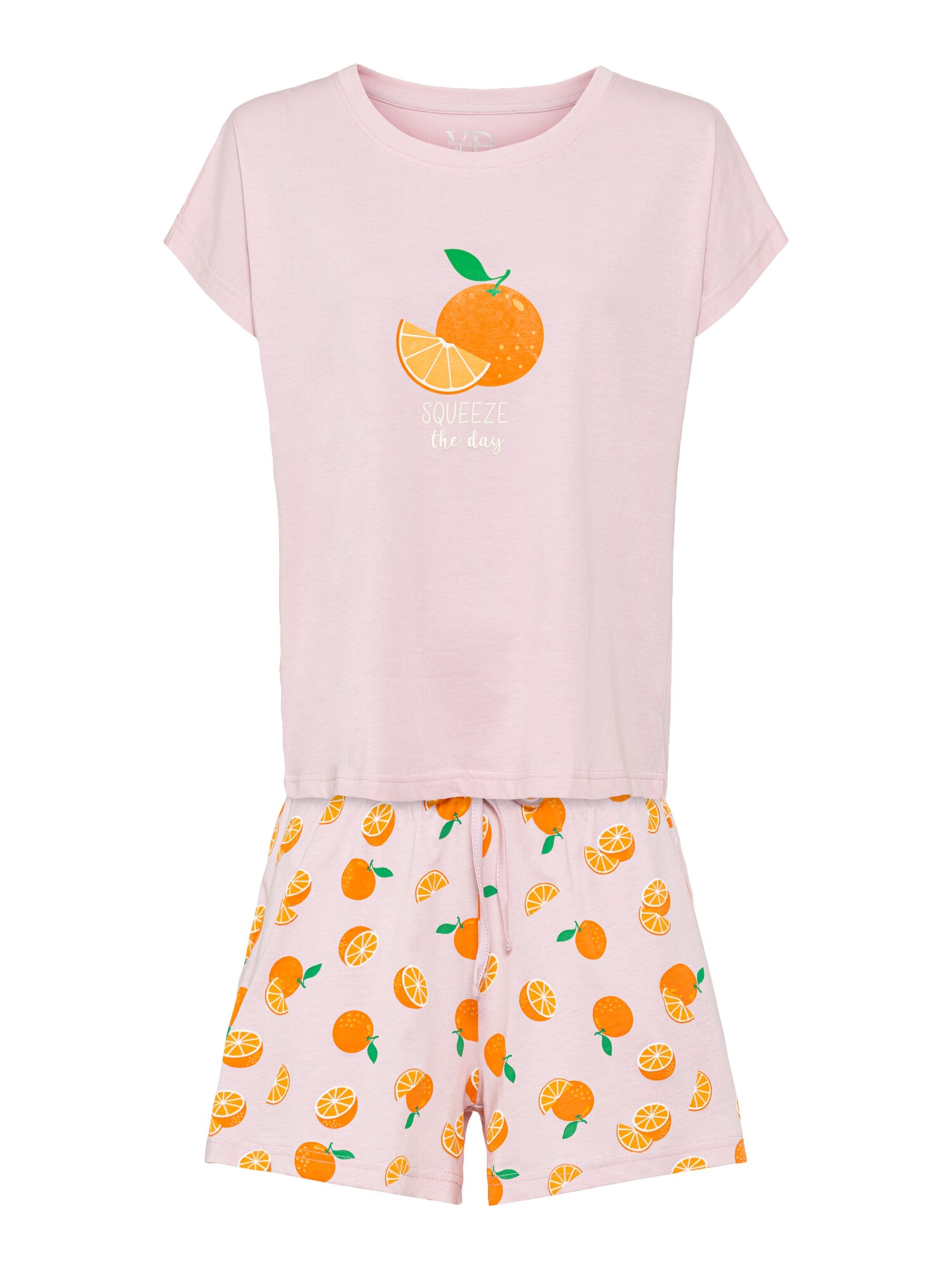 VIVANCE Pijama  portocaliu / roz pal