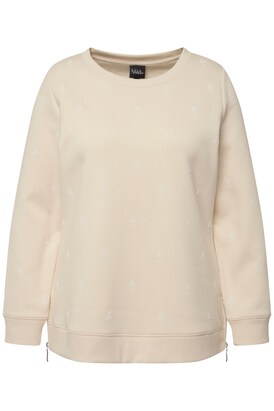 Ulla Popken Sweatshirt Beige / Wit