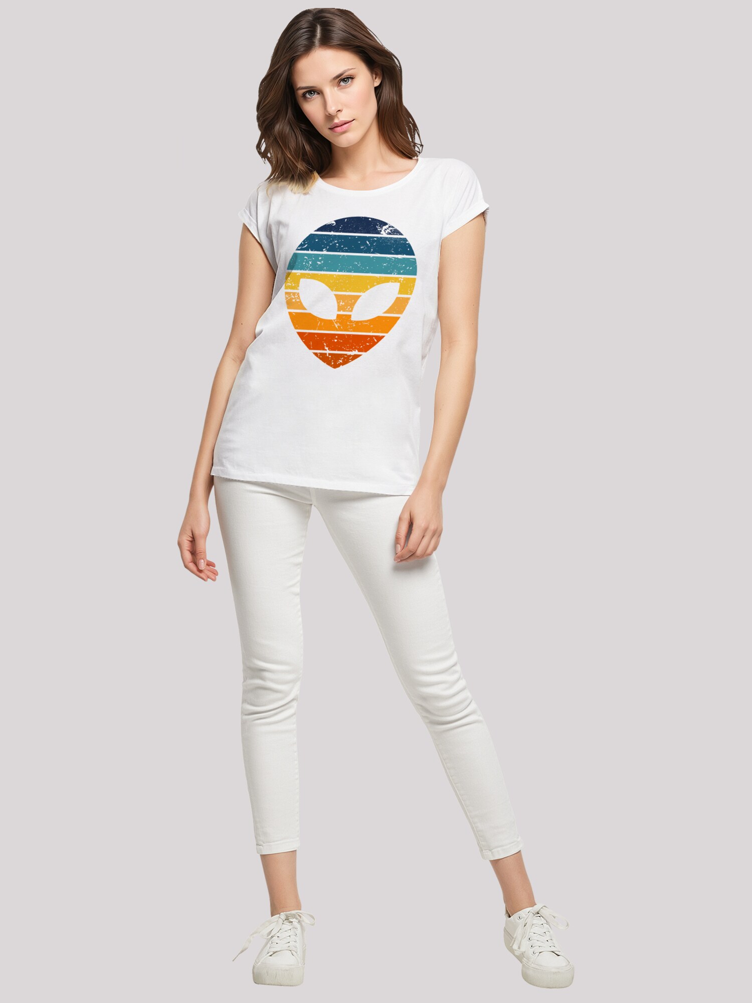 Thumbnail - F4NT4STIC T-Shirt Alien Sonnenuntergang Retro