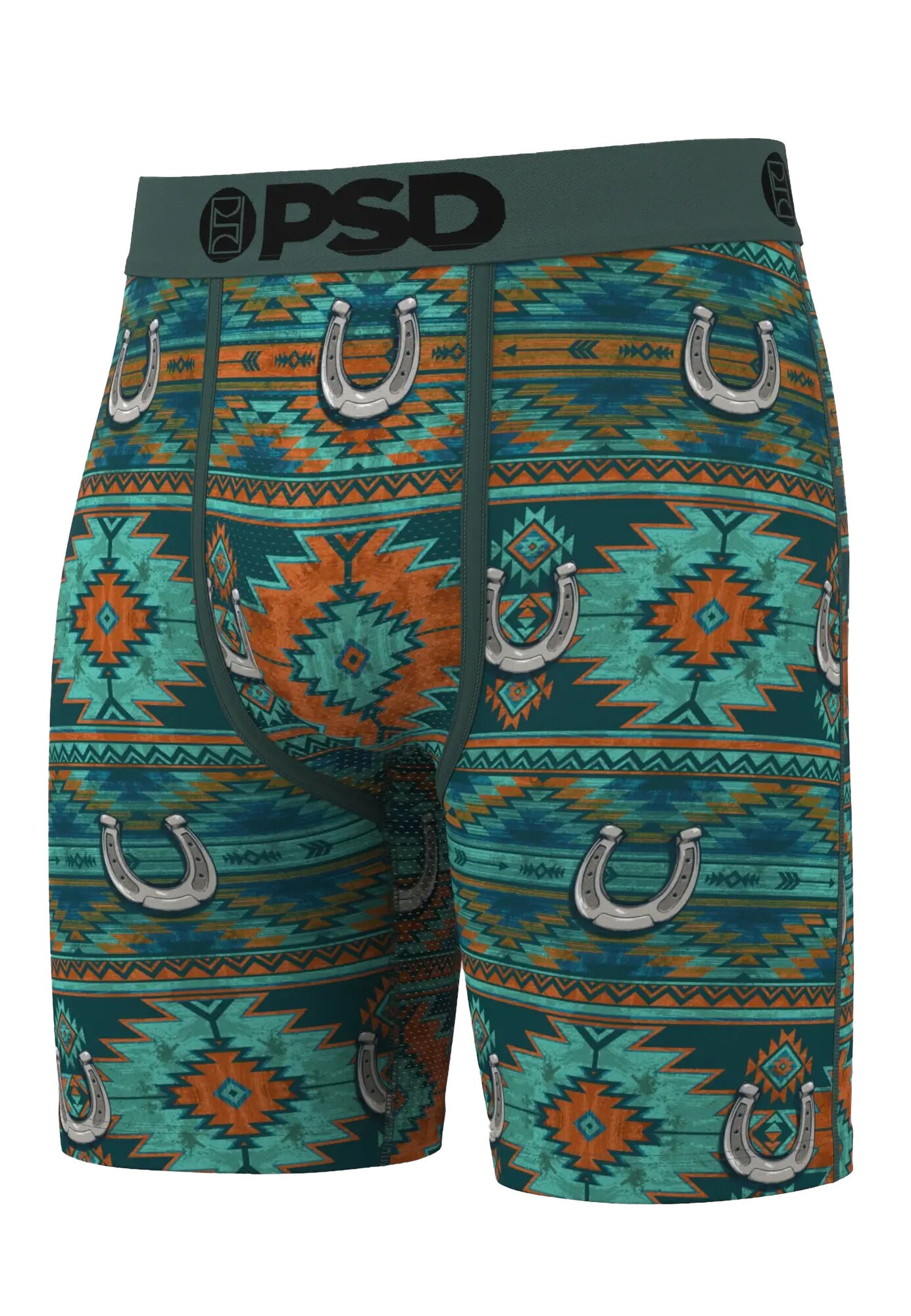 PSD Calzoncillo boxer  turquesa / verde oscuro / naranja oscuro
