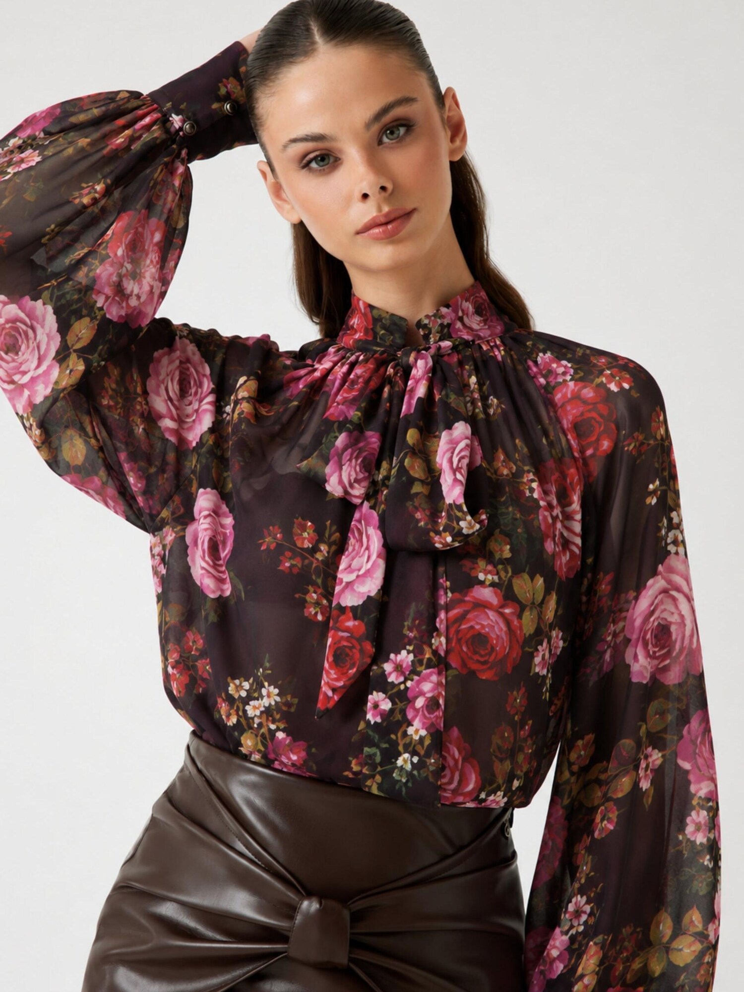 GUESS Blusa 'W5BH84W3022' burdeos – imagen 3