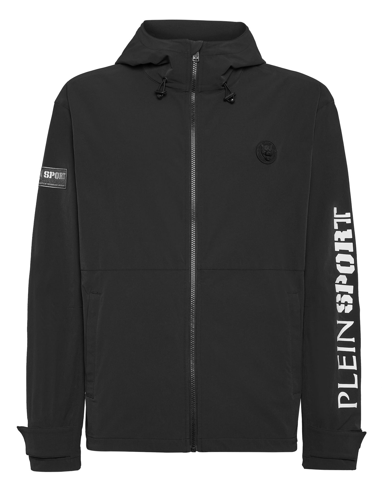 Plein Sport Giacca di mezza stagione 'Scratch'  nero / bianco