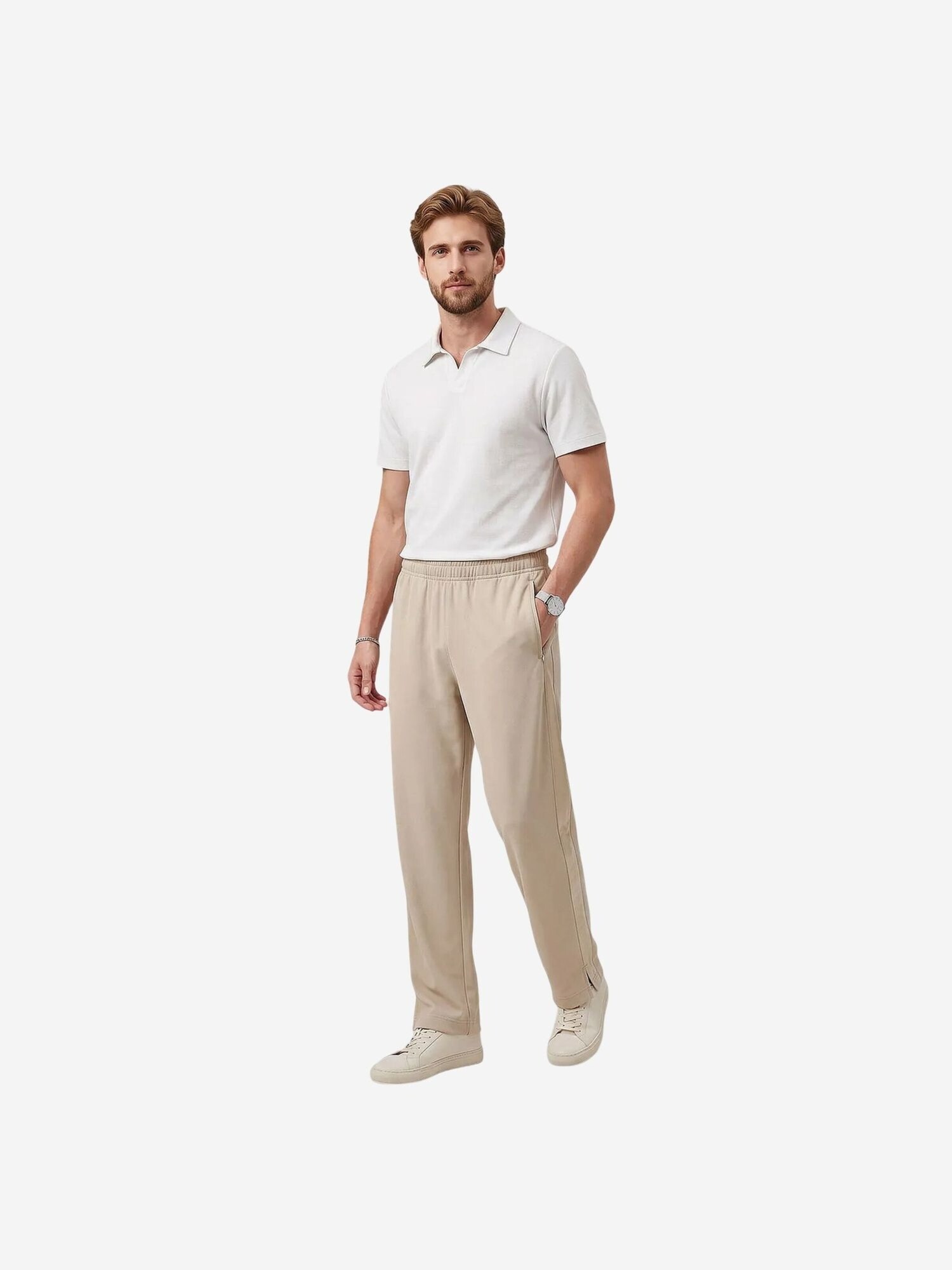 Tommy Life Sportske hlače 'Jogginghose' bež