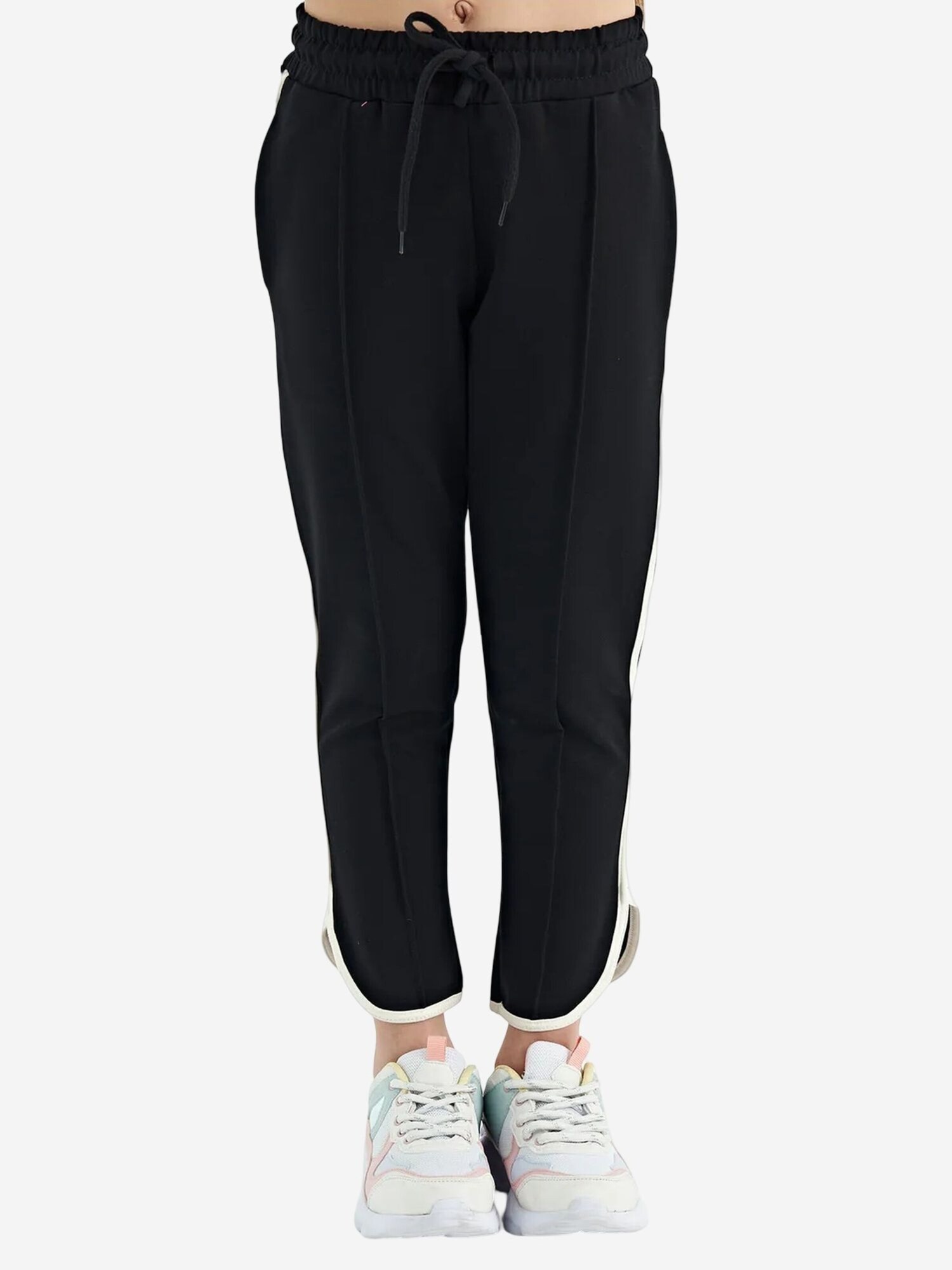 Tommy Life Hlače 'TOMMY Sweatpants mit Baumwollmischung' crna