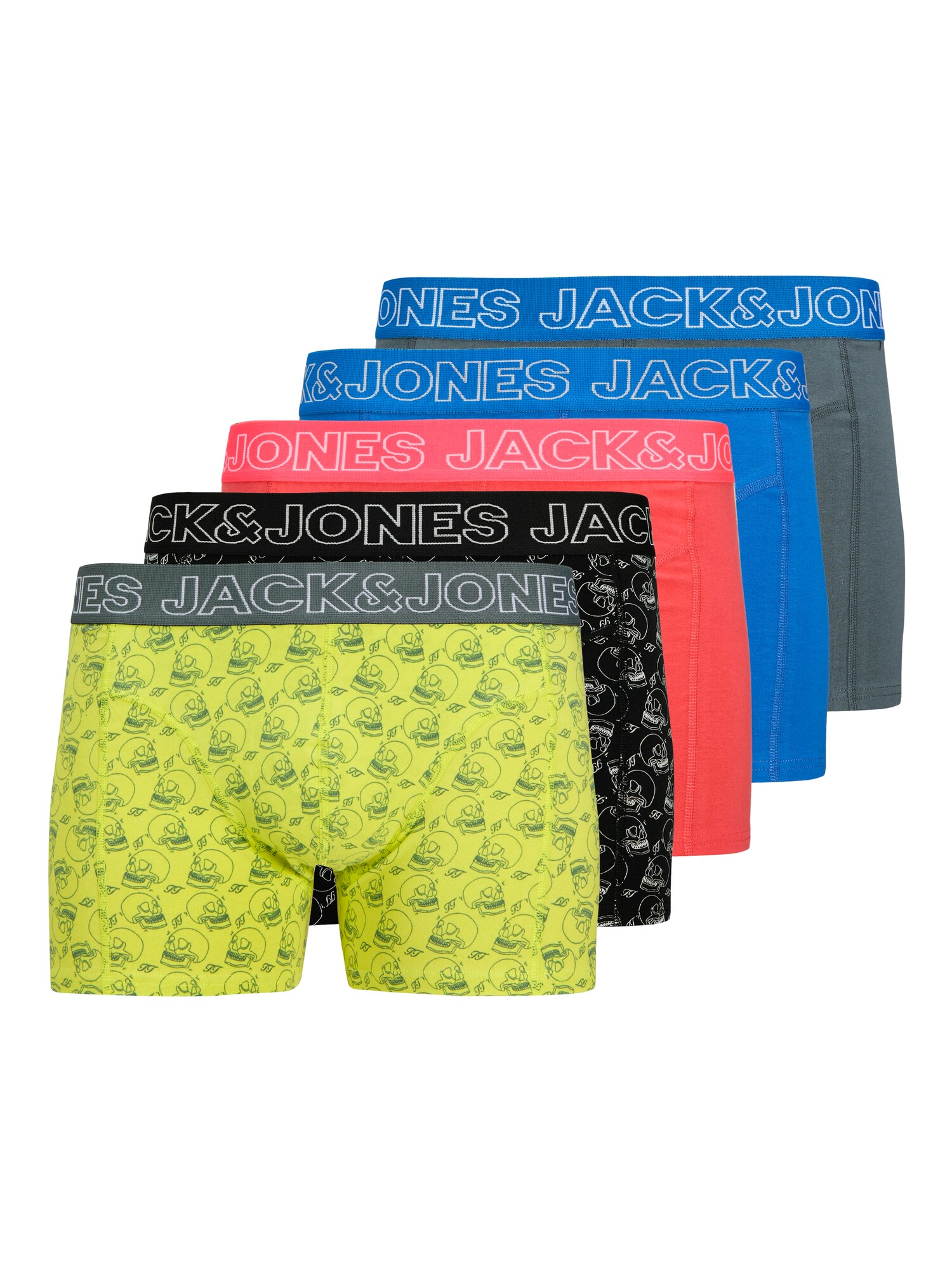 JACK & JONES Boxeralsók 'JACCapri Skull'  világoskék / sárga / szürke / világospiros / fekete akciós termékkép 1