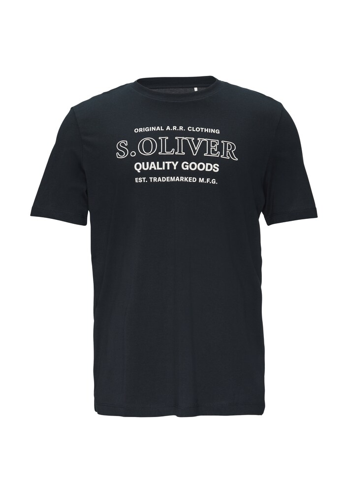 s.Oliver Shirt Herren Größe M navy / weiß