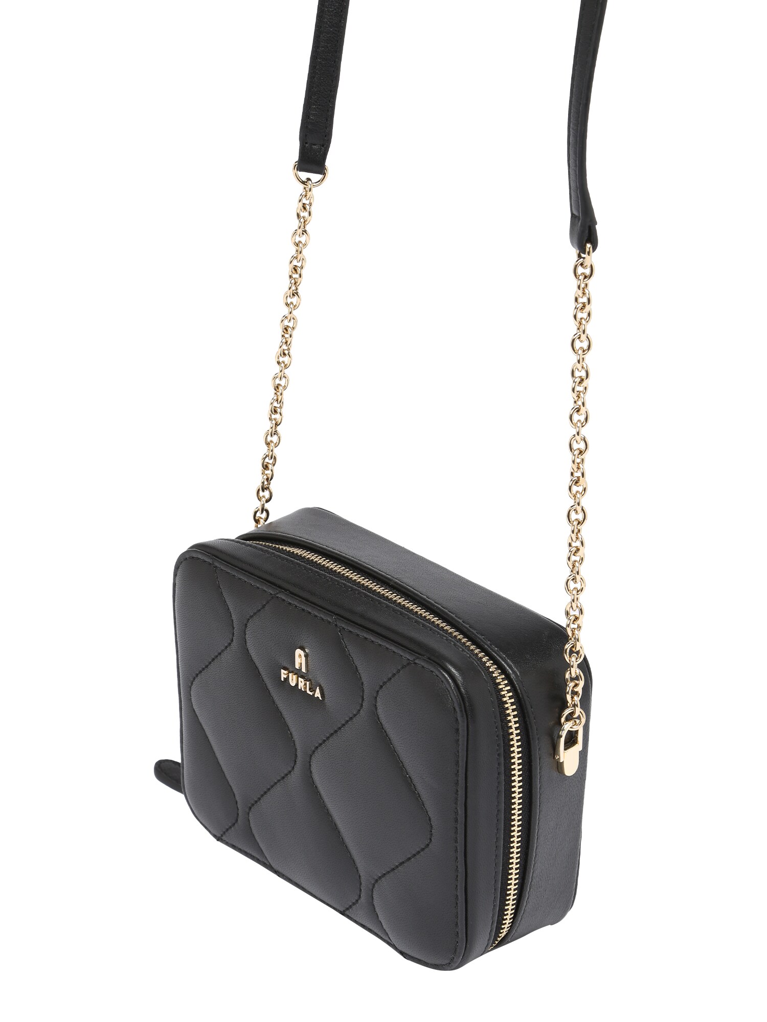 FURLA Чанта с презрамки 'CAMELIA'  злато / черно