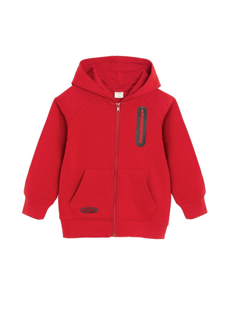 Cool Club Sweatjacke Jungen Größe 128 rot / schwarz